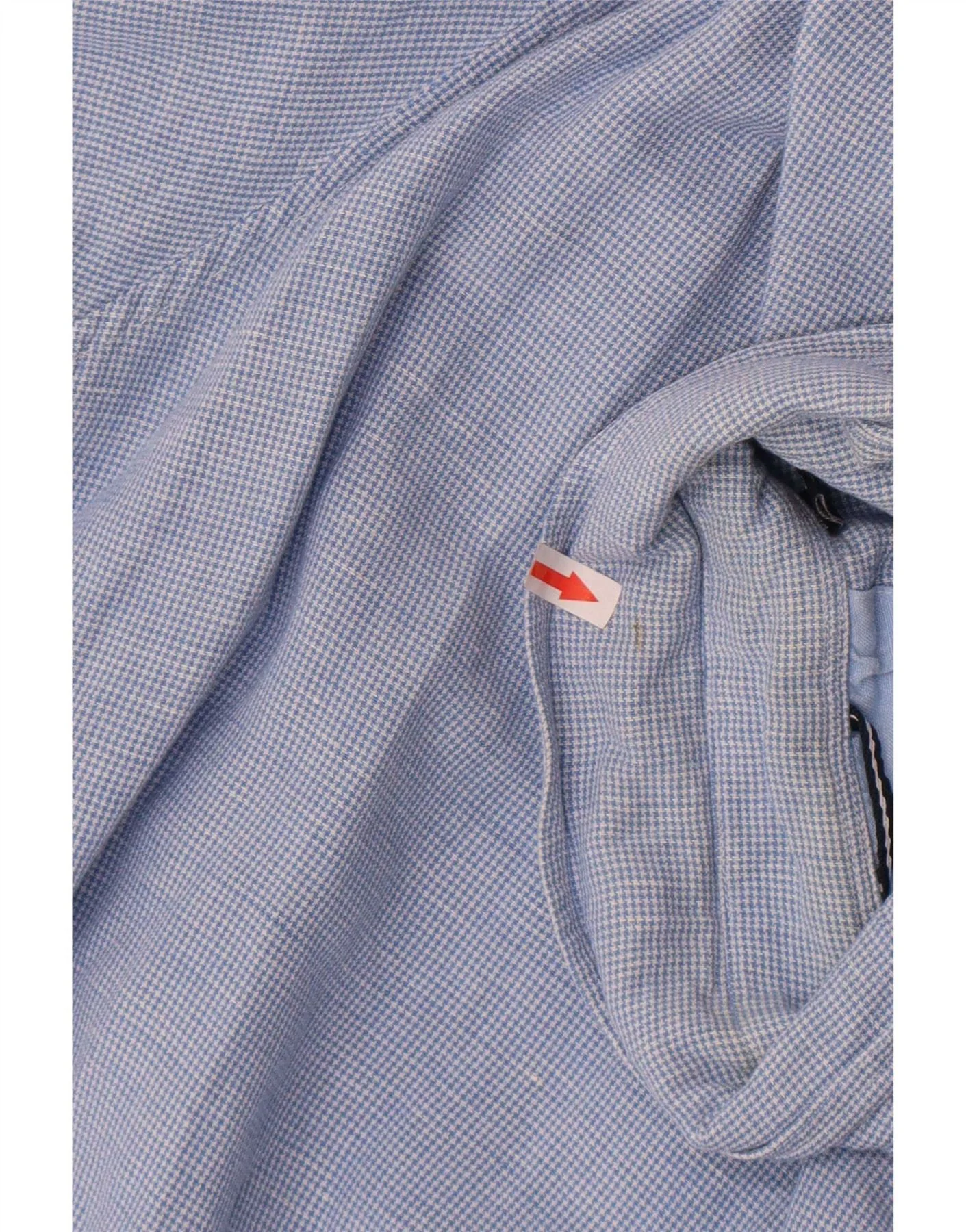 Nautica Mens Short Sleeve Regular Fit Shirt XL Blue Check Linen - Image 3