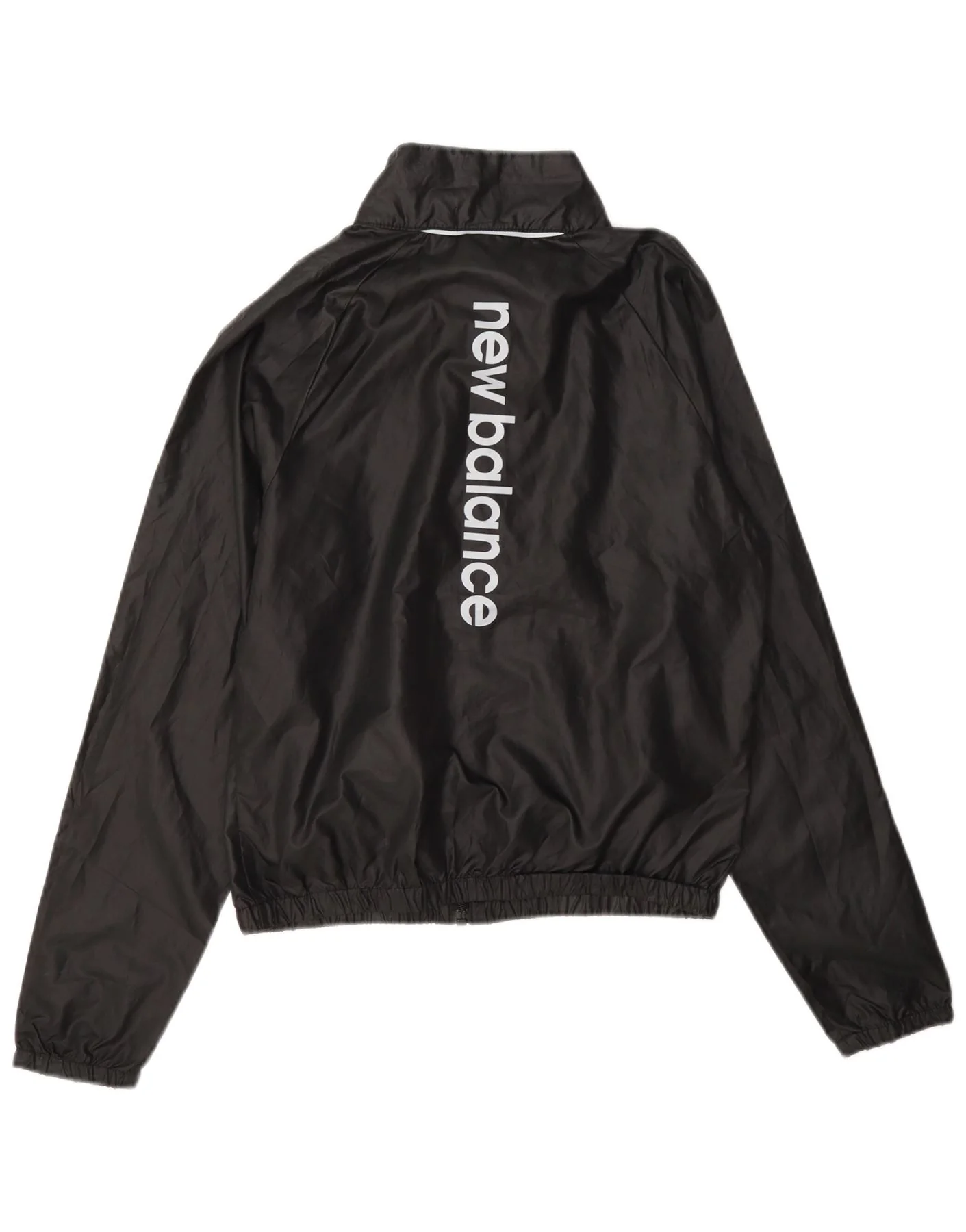 New Balance Womens Graphic Tracksuit Top Jacket UK 8 Small Black Polyester - Image 2