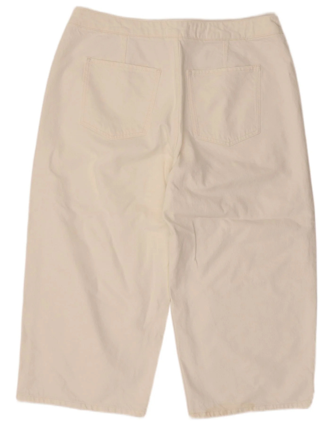Next Womens High Waist Capri Jeans UK 18 XL W38 L22 White Cotton - Image 2
