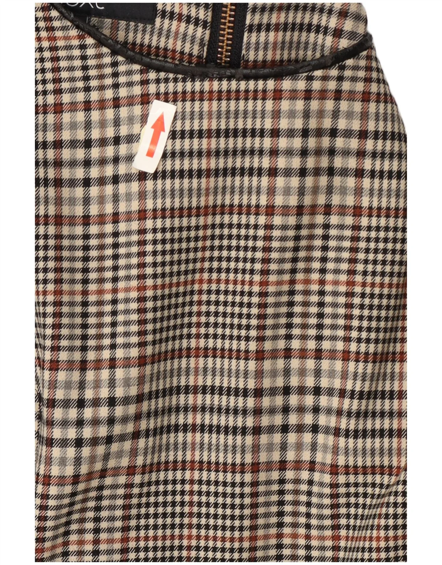 Next Womens Sleeveless A-Line Dress UK 14 Medium Grey Houndstooth - Image 3