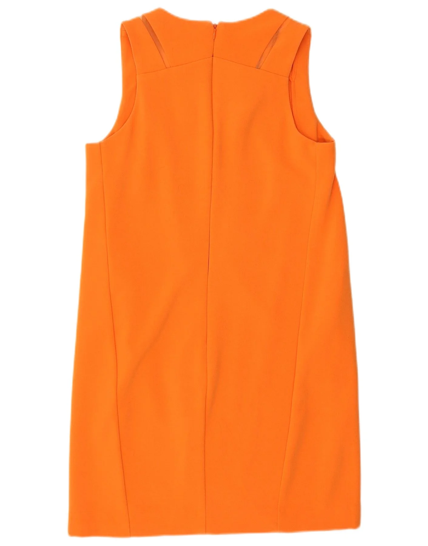Next Womens Sleeveless Shift Dress UK 10 Small Orange - Image 2