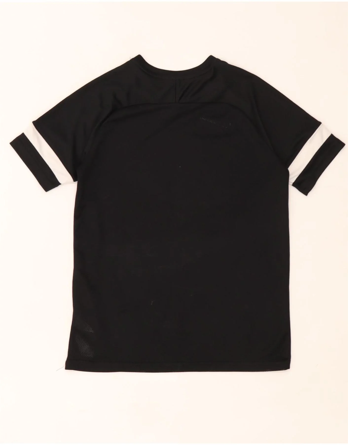 Nike Boys Dri Fit T-Shirt Top 13-14 Years XL Black Colourblock Polyester - Image 2