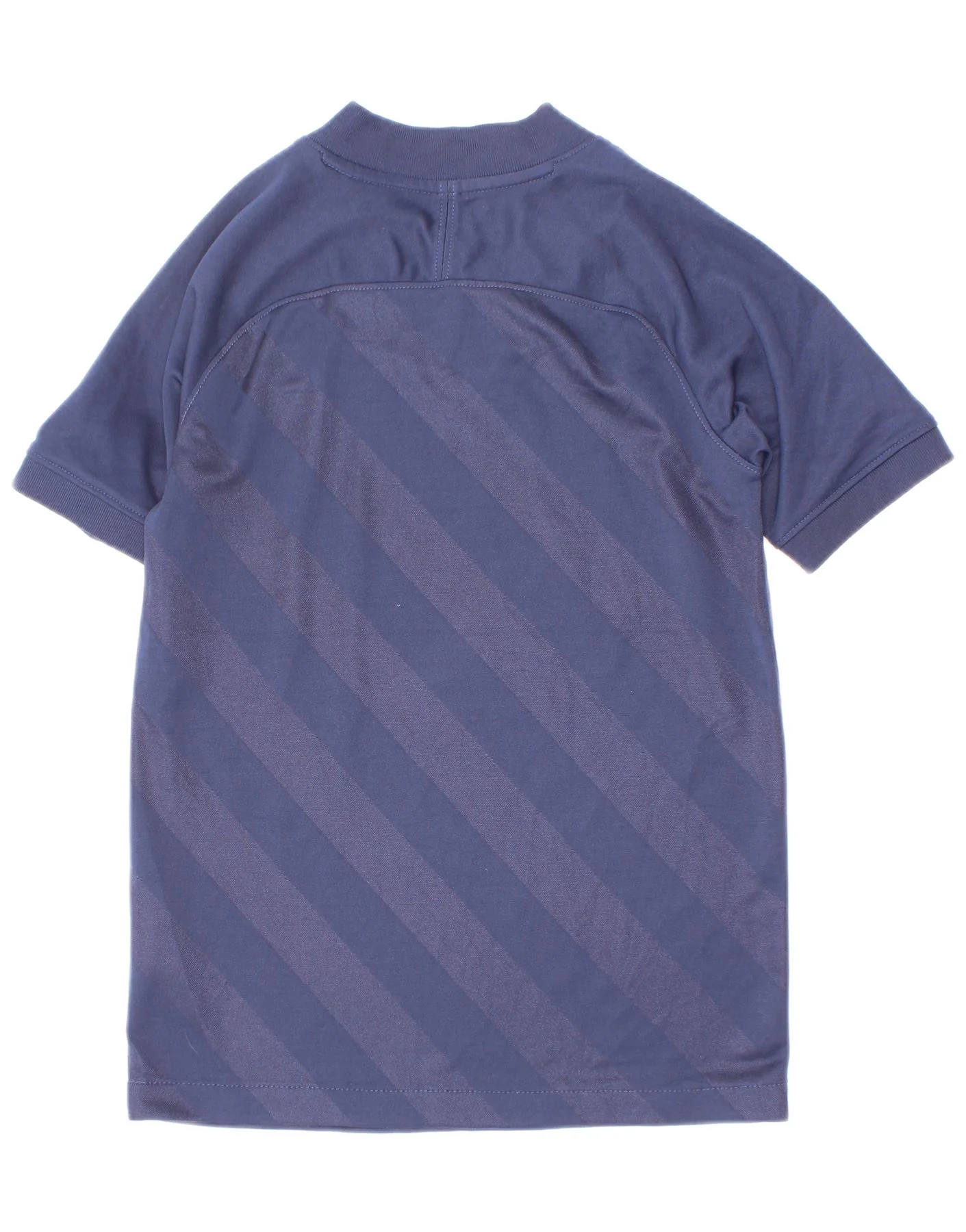 Nike Boys Dri Fit T-Shirt Top 6-7 Years XS Navy Blue Striped Polyester - Image 2