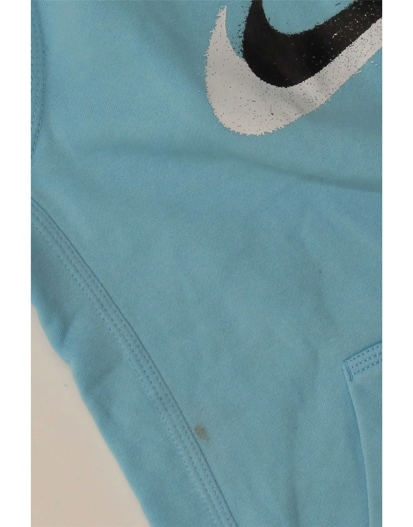 Nike Boys Graphic Hoodie Jumper 10-11 Years Medium Blue Cotton - Image 3