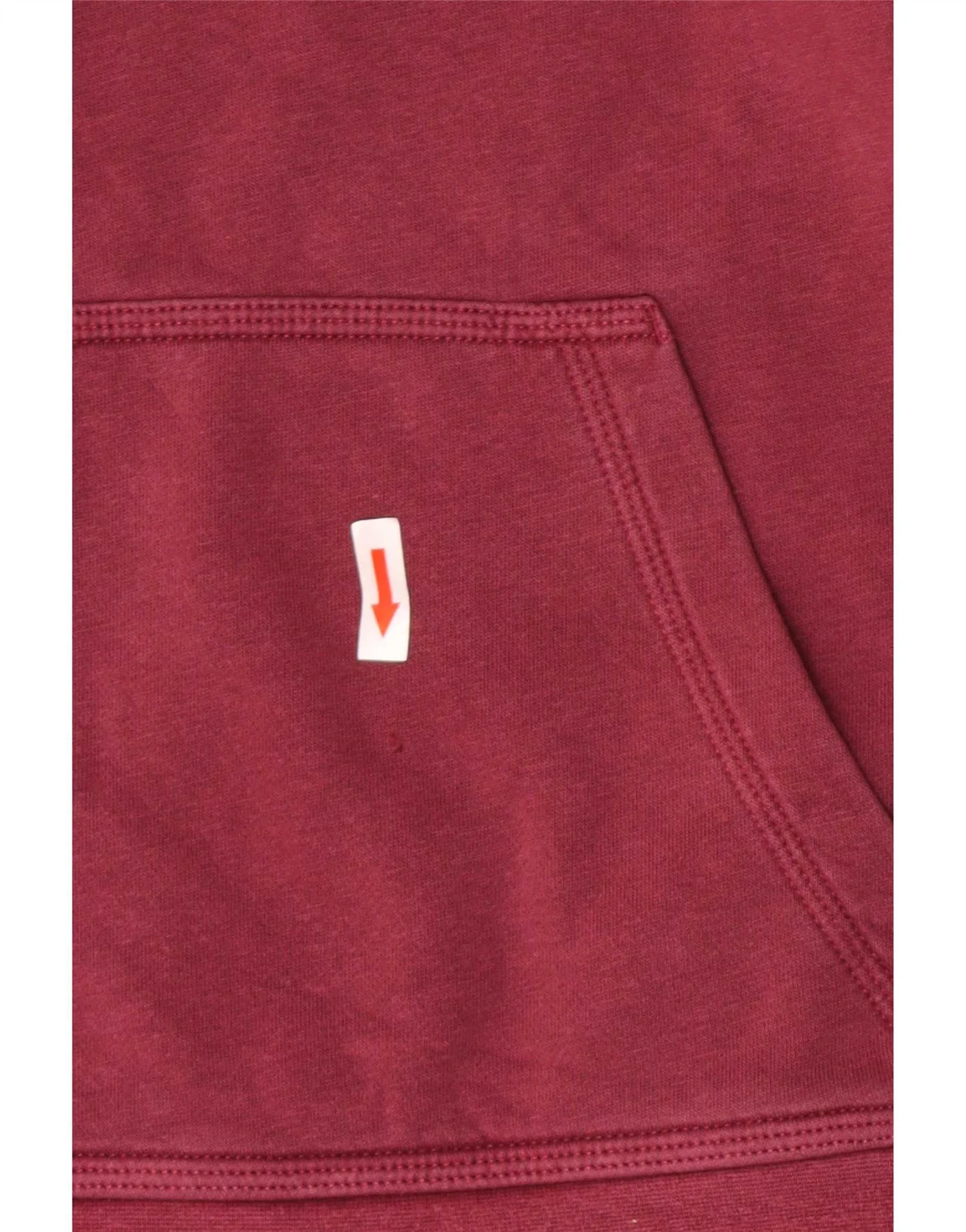 Nike Boys Graphic Hoodie Jumper 10-11 Years Medium Maroon Cotton - Image 3