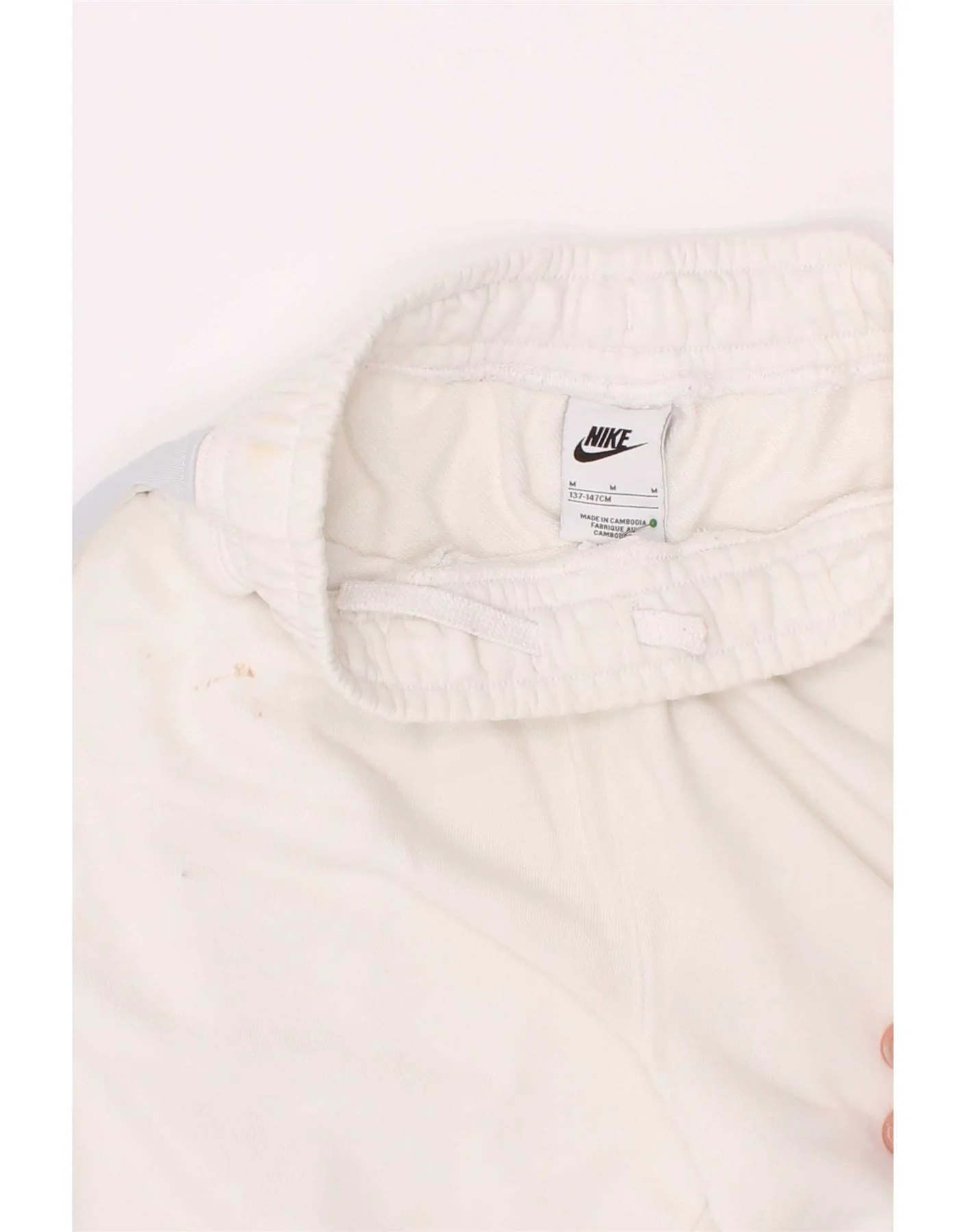 Nike Boys Graphic Sport Shorts 10-11 Years Medium White Colourblock Cotton - Image 6