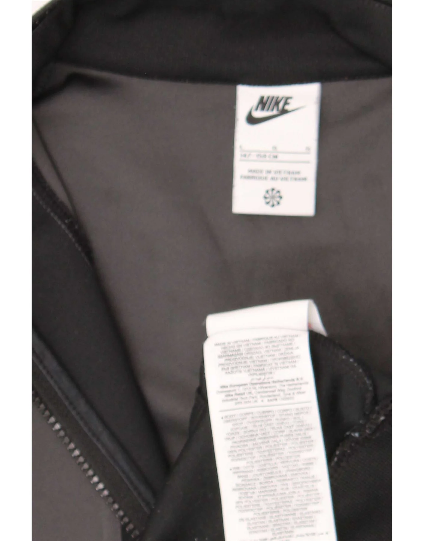 Nike Boys Graphic Sweatshirt Jumper 12-13 Years Large Black Colourblock - Image 3