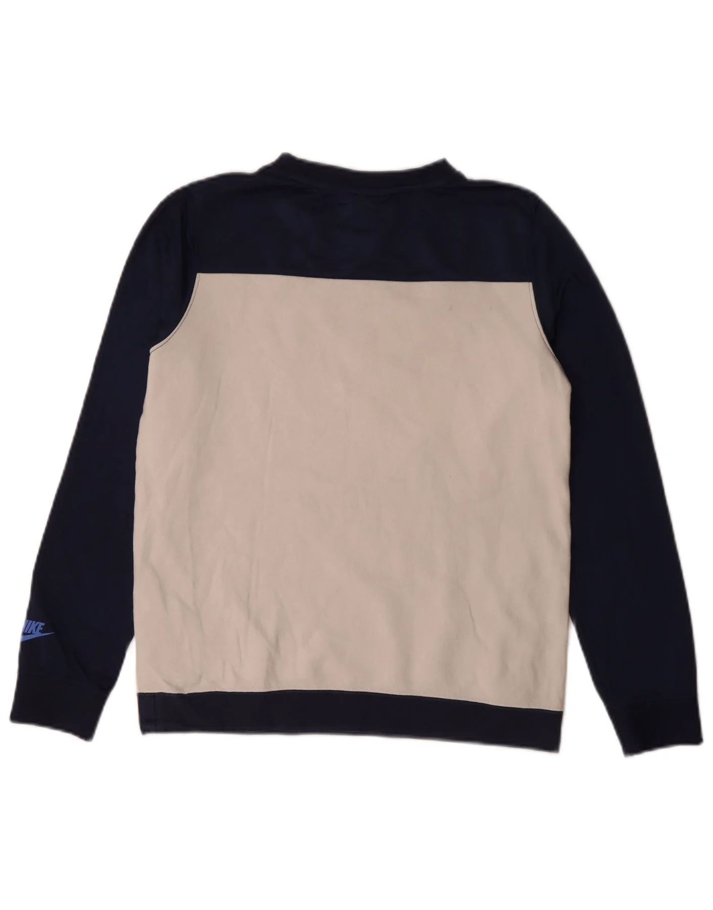Nike Boys Graphic Sweatshirt Jumper 13-14 Years XL Navy Blue Colourblock - Image 2
