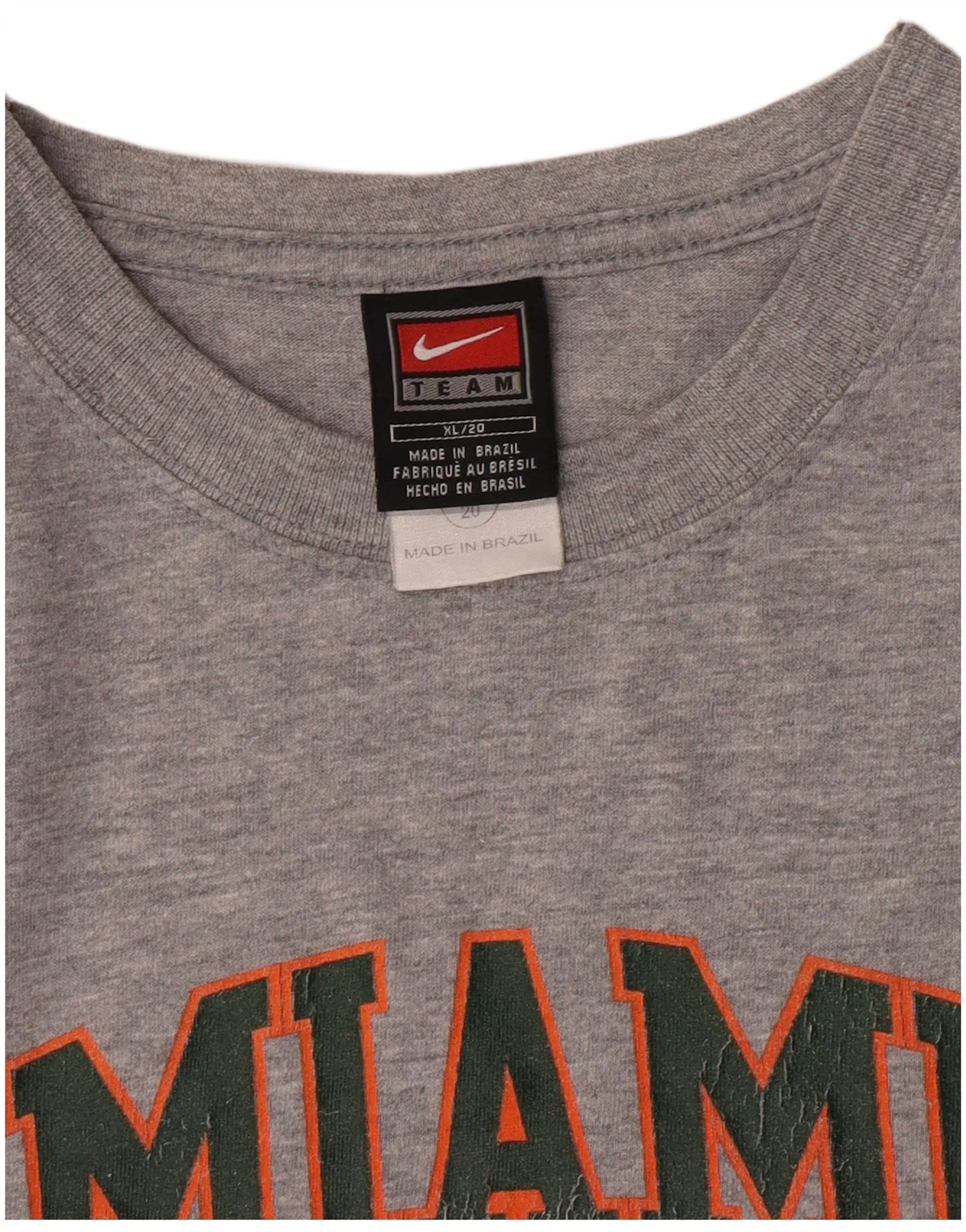 Nike Boys Graphic T-Shirt Top 13-14 Years XL Grey Cotton - Image 7