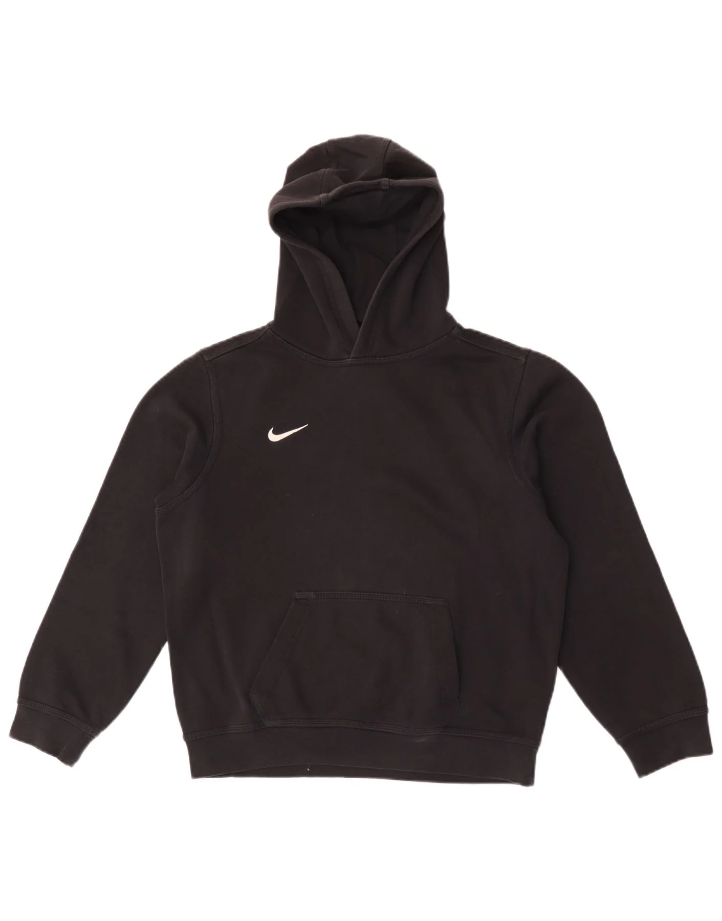 Nike Boys Hoodie Jumper 12-13 Years Large Black Cotton