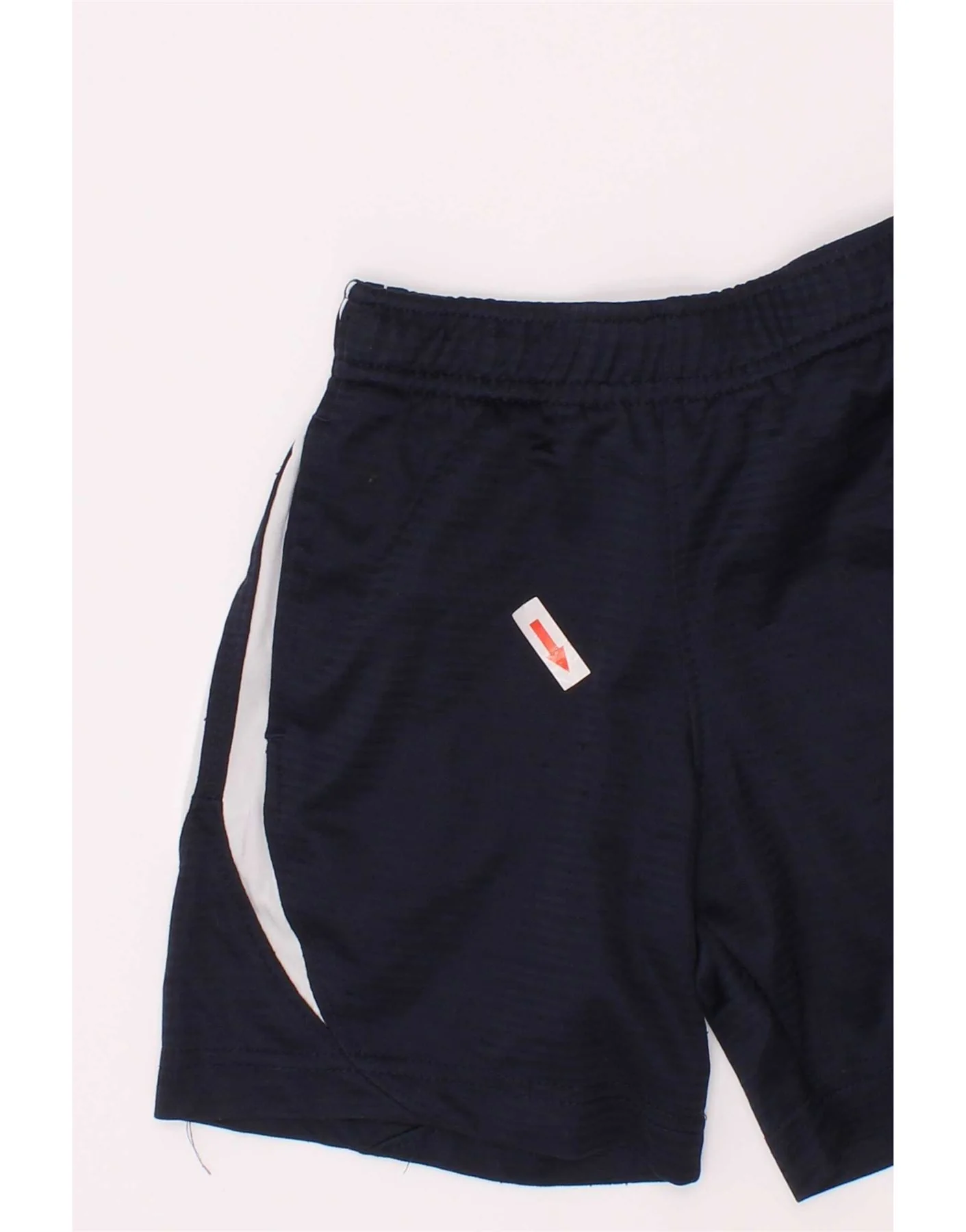 Nike Boys Sport Shorts 3-4 Years Navy Blue Colourblock Polyester - Image 4