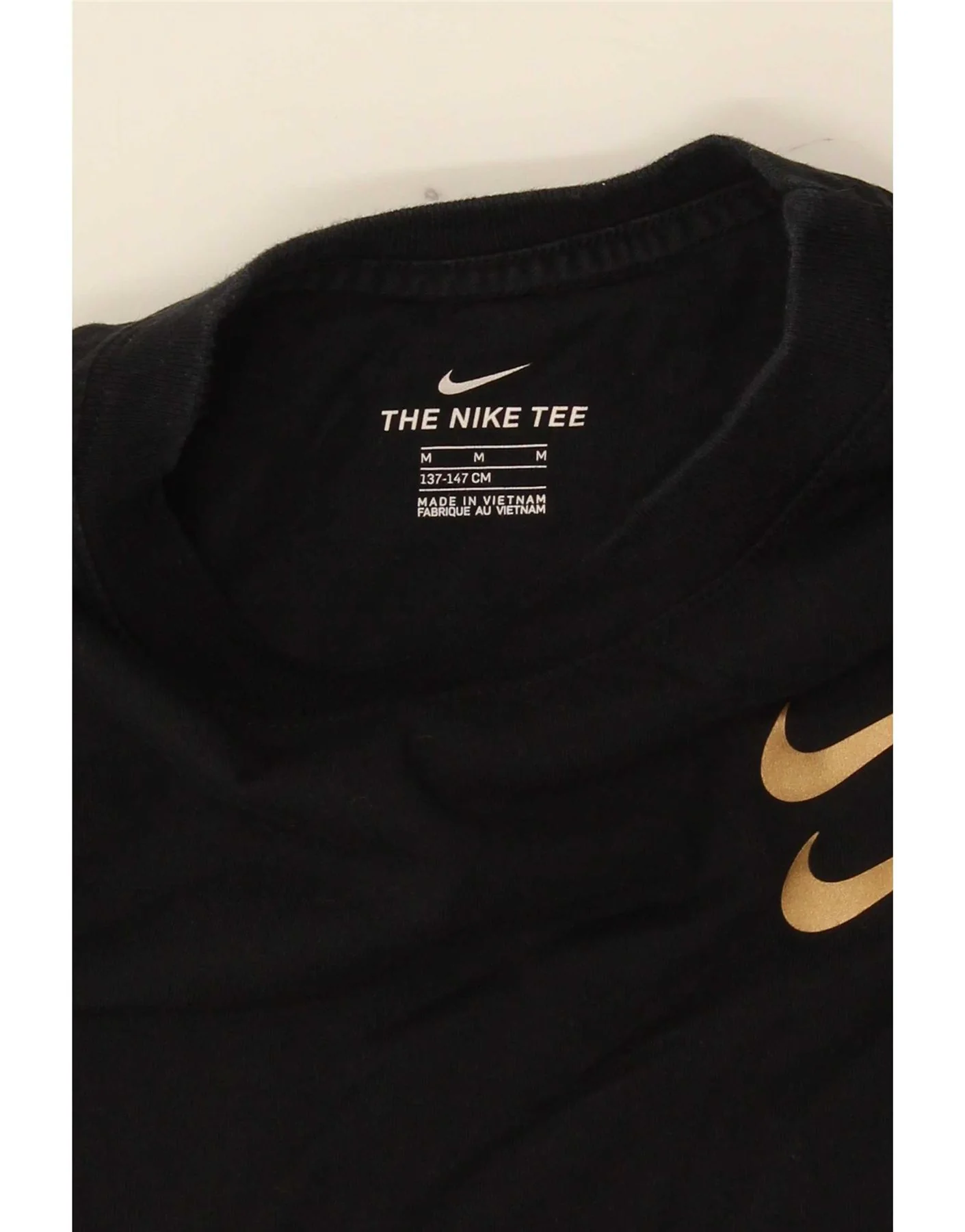 Nike Boys Swoosh Graphic T-Shirt Top 10-11 Years Medium Black - Image 3
