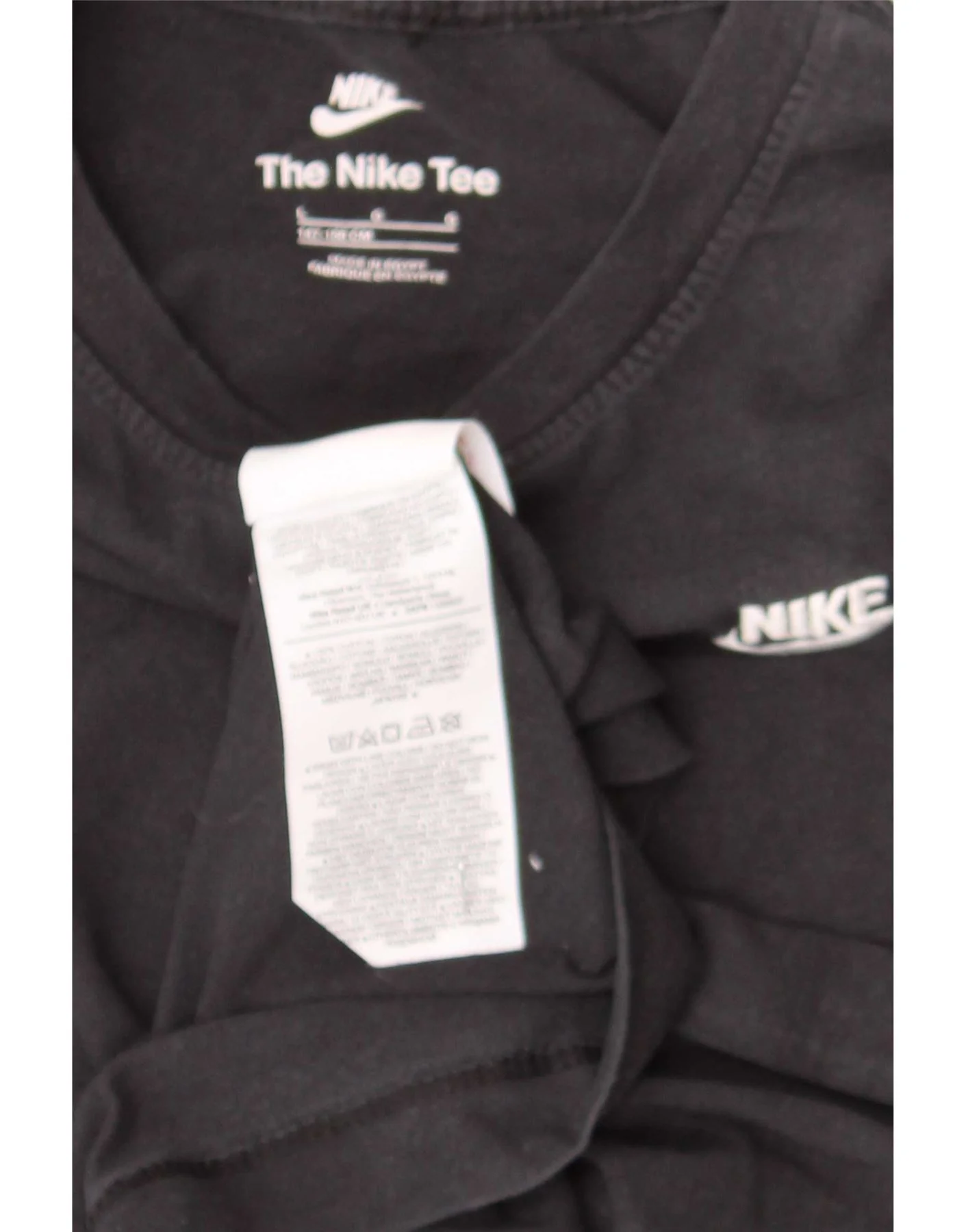 Nike Boys T-Shirt Top 12-13 Years Large Black Cotton - Image 3