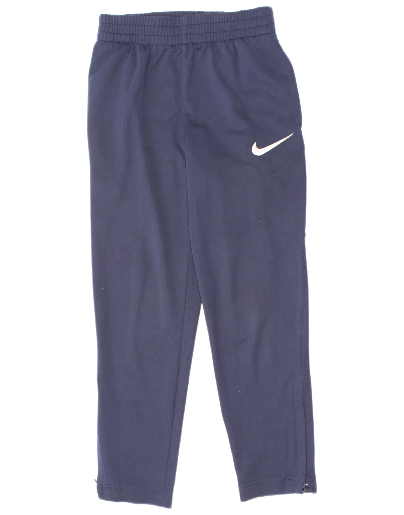 Nike Boys Tracksuit Trousers 6-7 Years Large Navy Blue Colourblock
