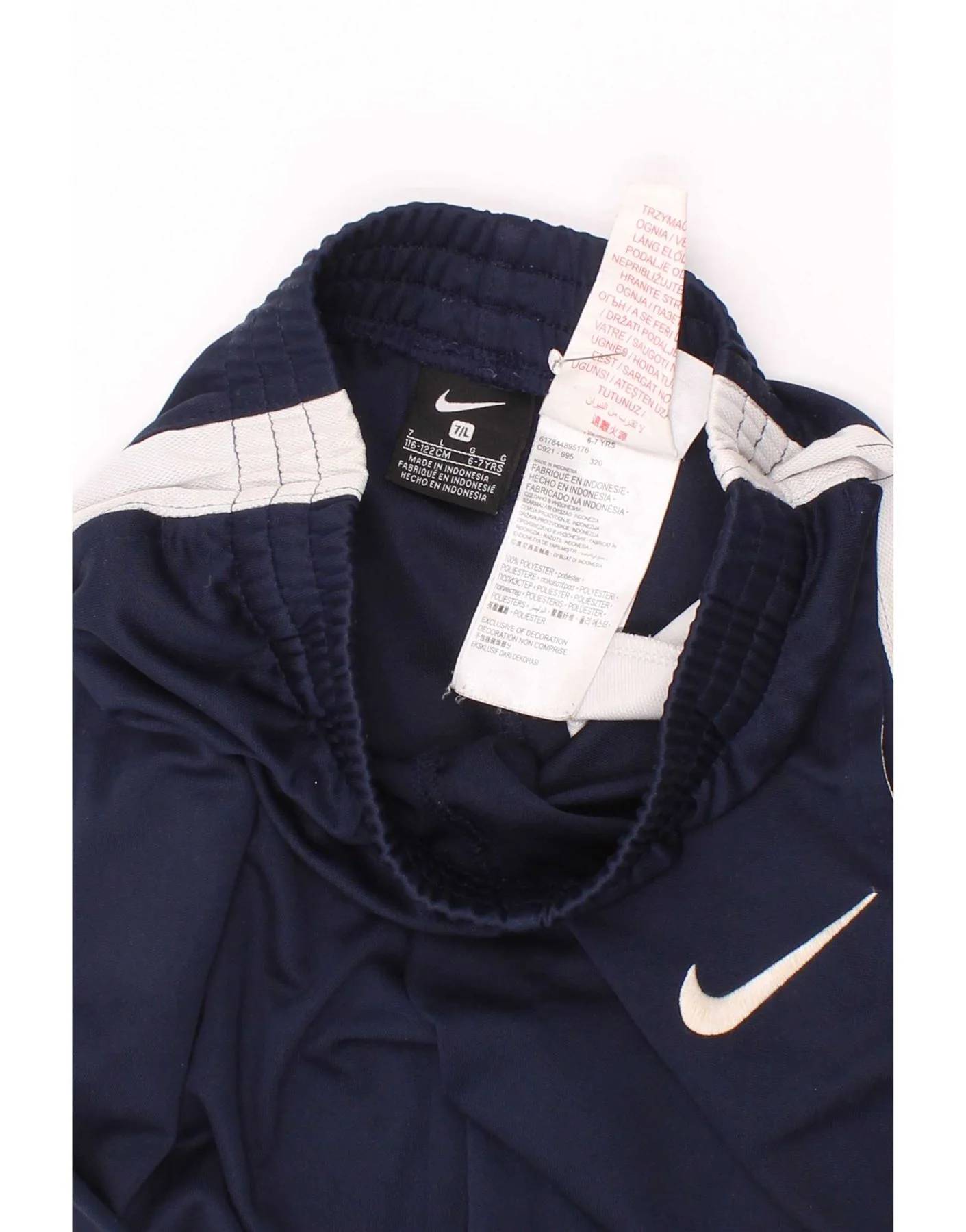 Nike Boys Tracksuit Trousers 6-7 Years Large Navy Blue Colourblock - Image 5