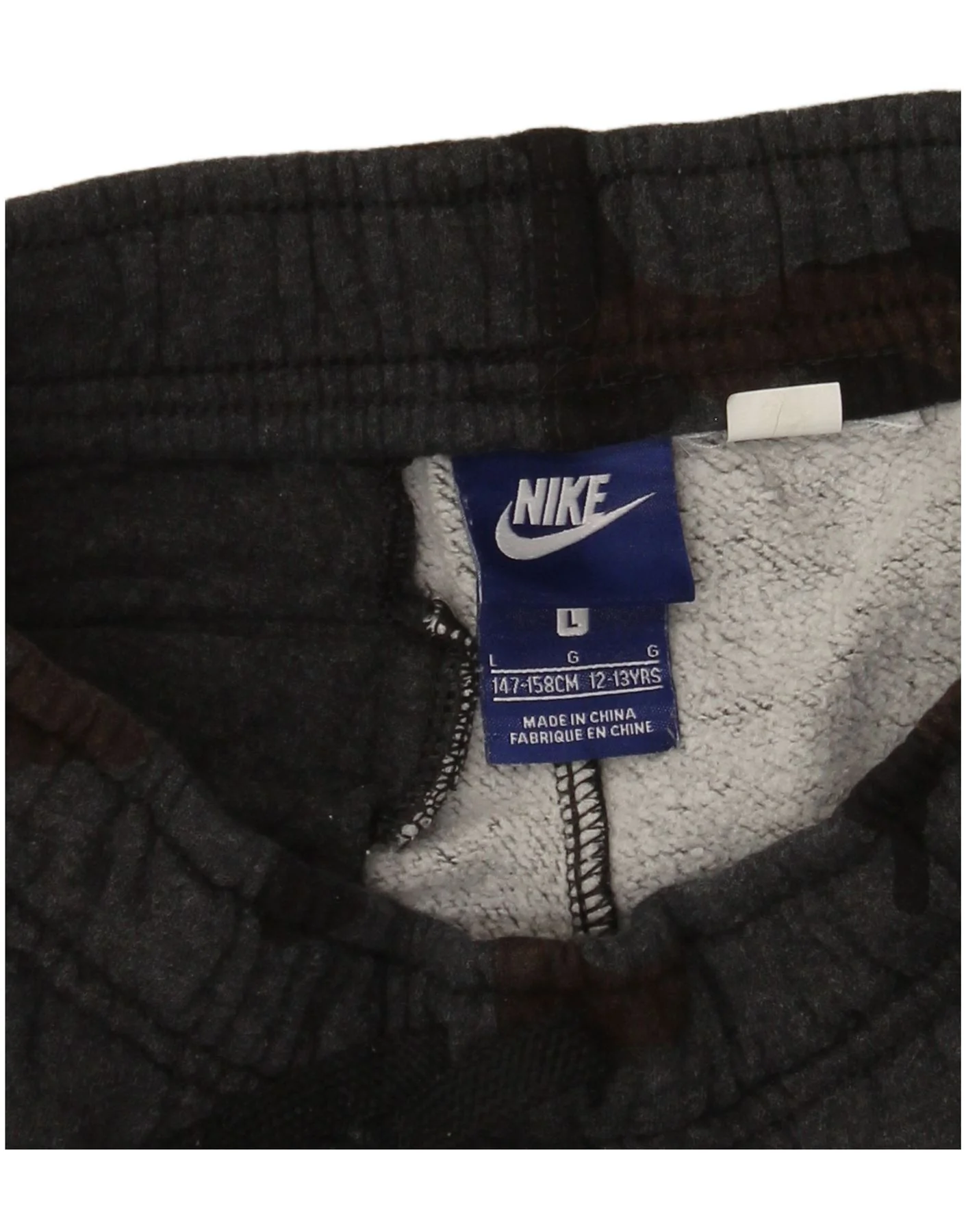 Nike Boys Tracksuit Trousers Joggers 12-13 Years Large Grey Camouflage - Image 3