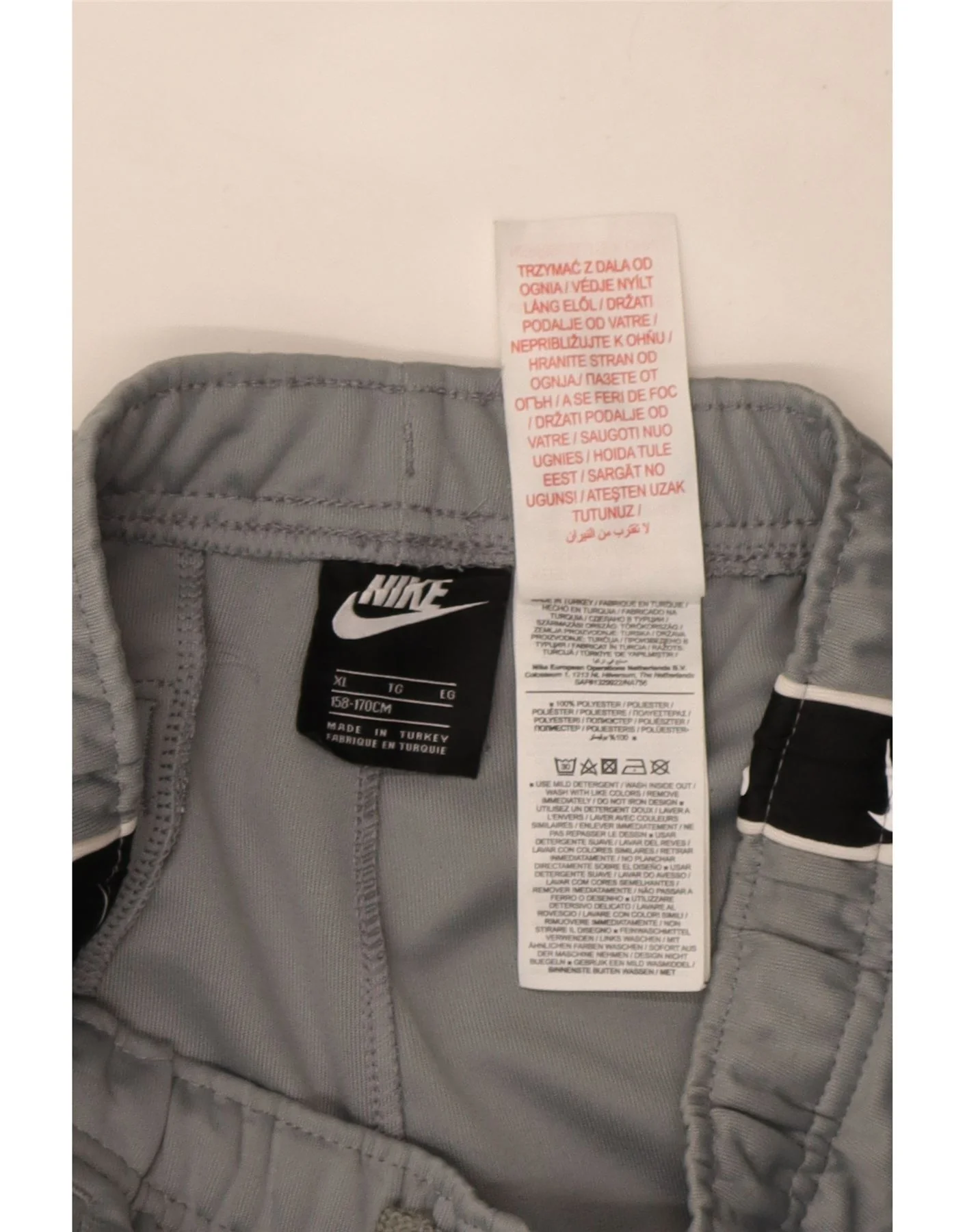 Nike Boys Tracksuit Trousers Joggers 13-14 Years XL Grey Colourblock - Image 5