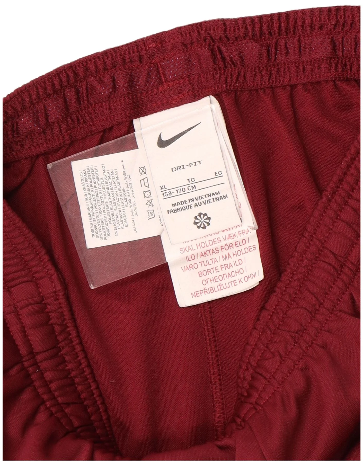 Nike Boys Tracksuit Trousers Joggers 13-14 Years XL Red Colourblock - Image 3