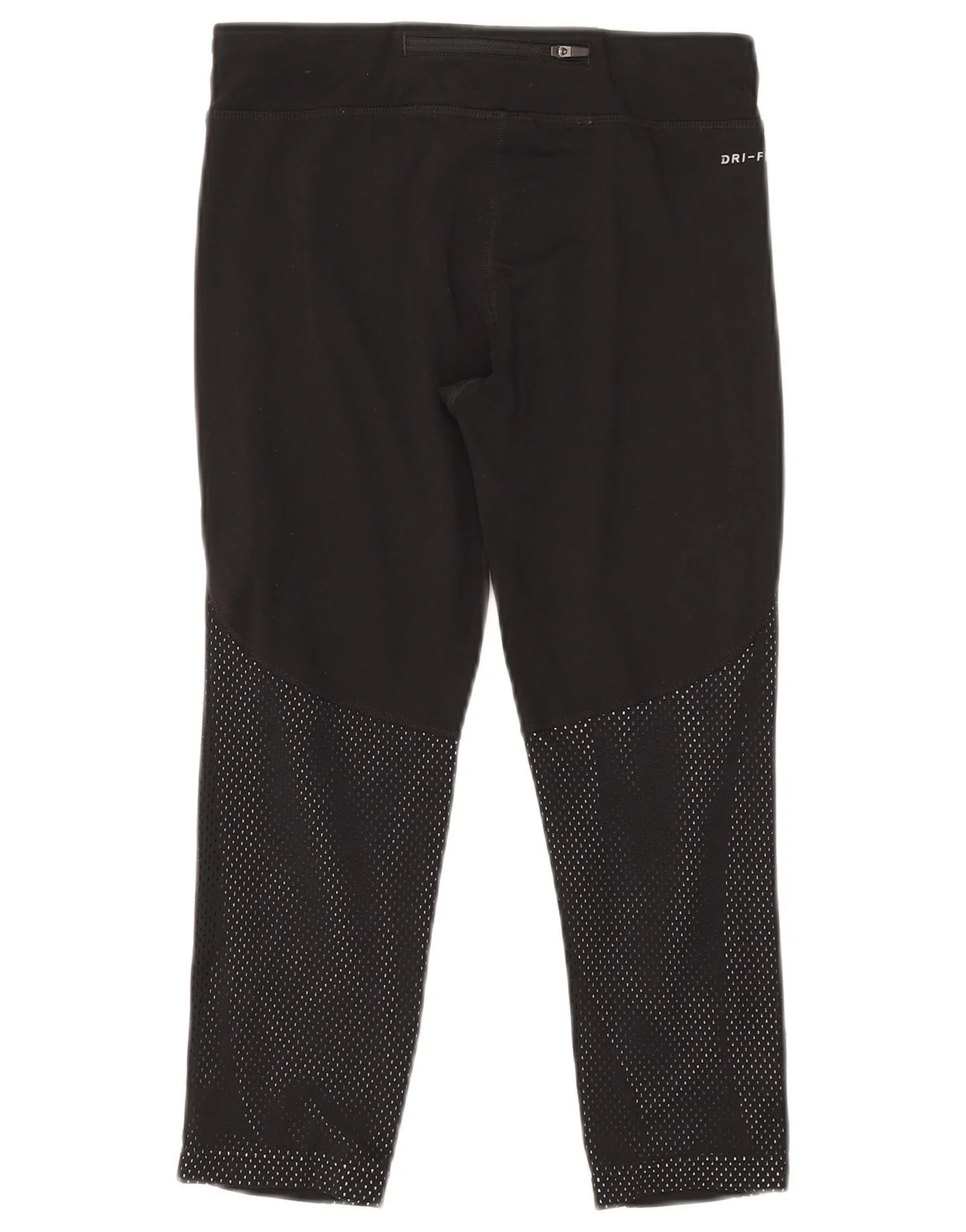 Nike Girls Dri Fit Leggings 12-13 Years Large Black Polyester - Image 2