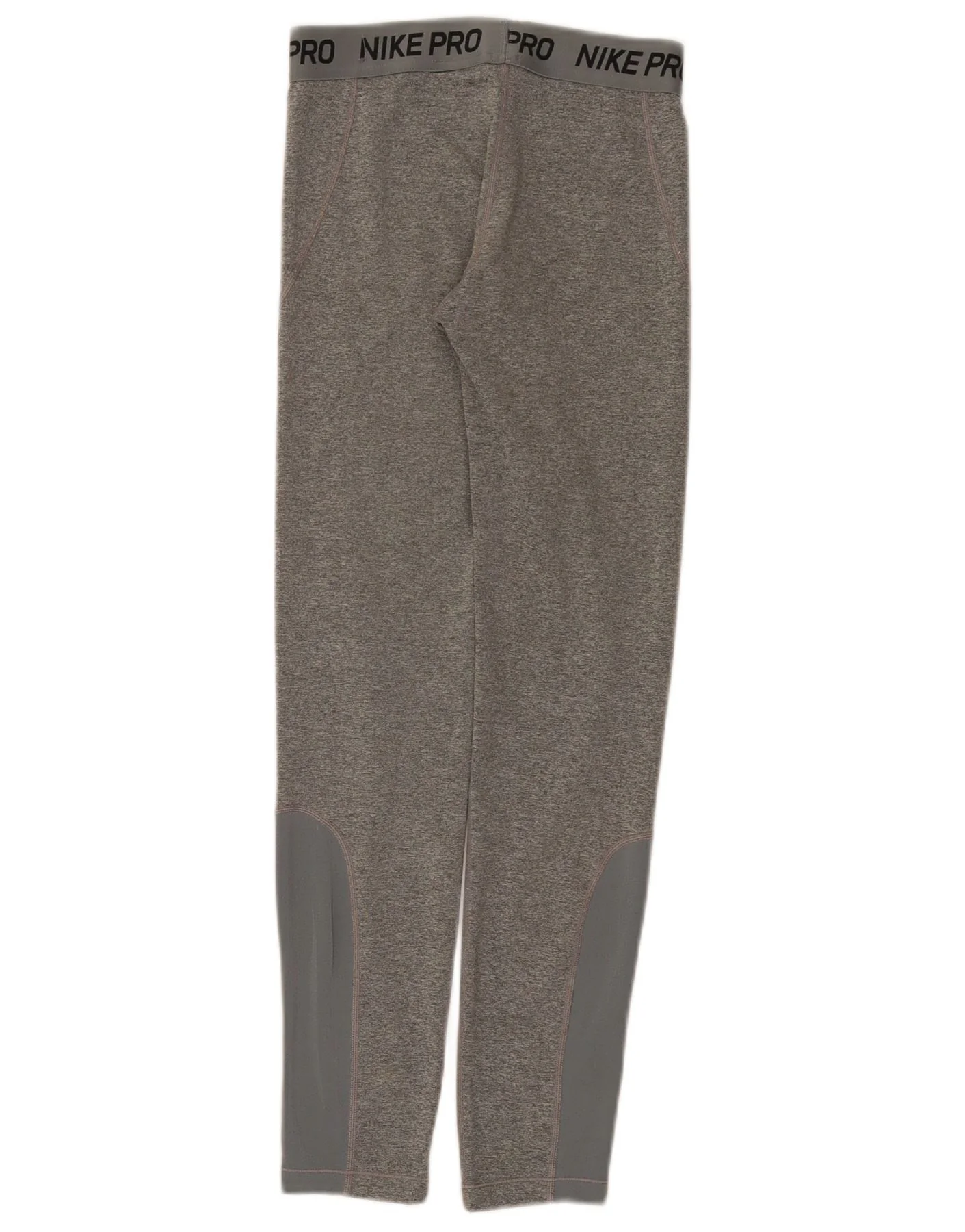 Nike Girls Graphic Leggings 12-13 Years Large Grey Colourblock Polyester - Image 2