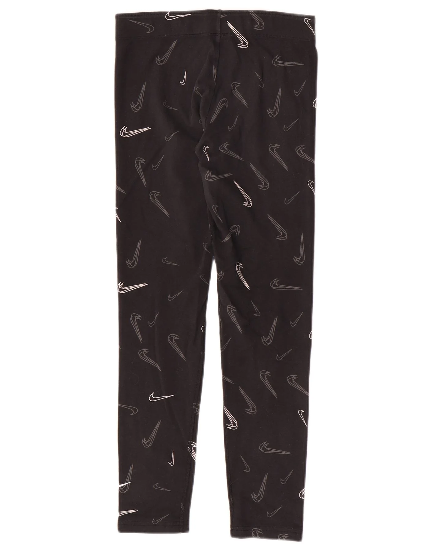 Nike Girls Graphic Leggings 13-14 Years XL Black Cotton - Image 2