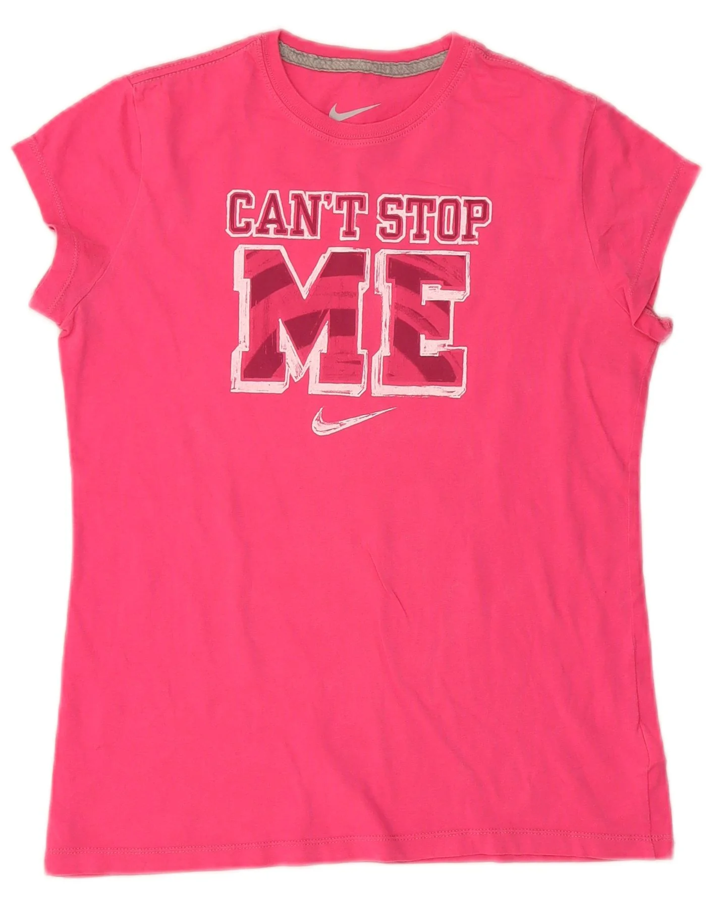 Nike Girls Graphic T-Shirt Top 13-14 Years XL Pink Cotton