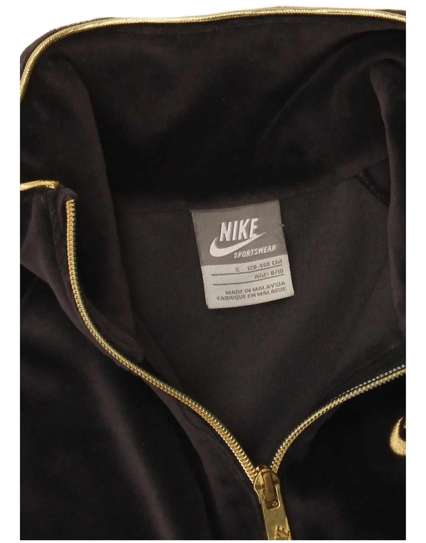 Nike Girls Tracksuit Top Jacket 8-9 Years Small Grey - Image 3