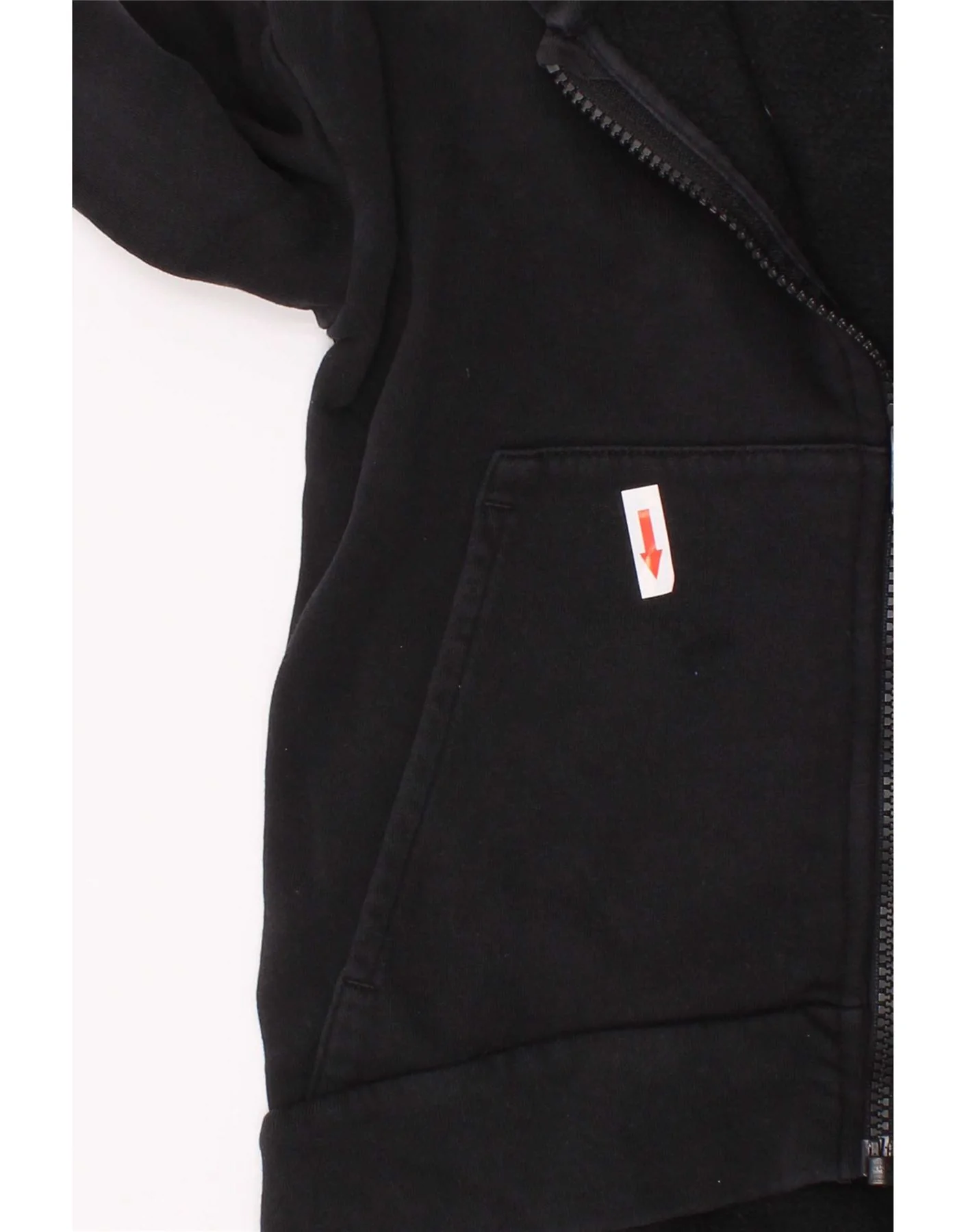 Nike Girls Zip Hoodie Sweater 8-9 Years Small Black Cotton - Image 4