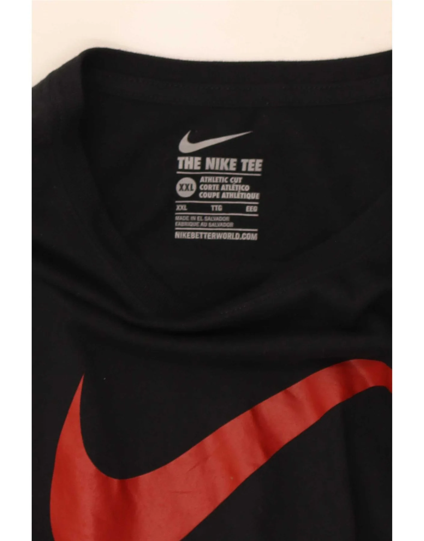 Nike Mens Athletic Cut Graphic T-Shirt Top 2XL Black Cotton - Image 3