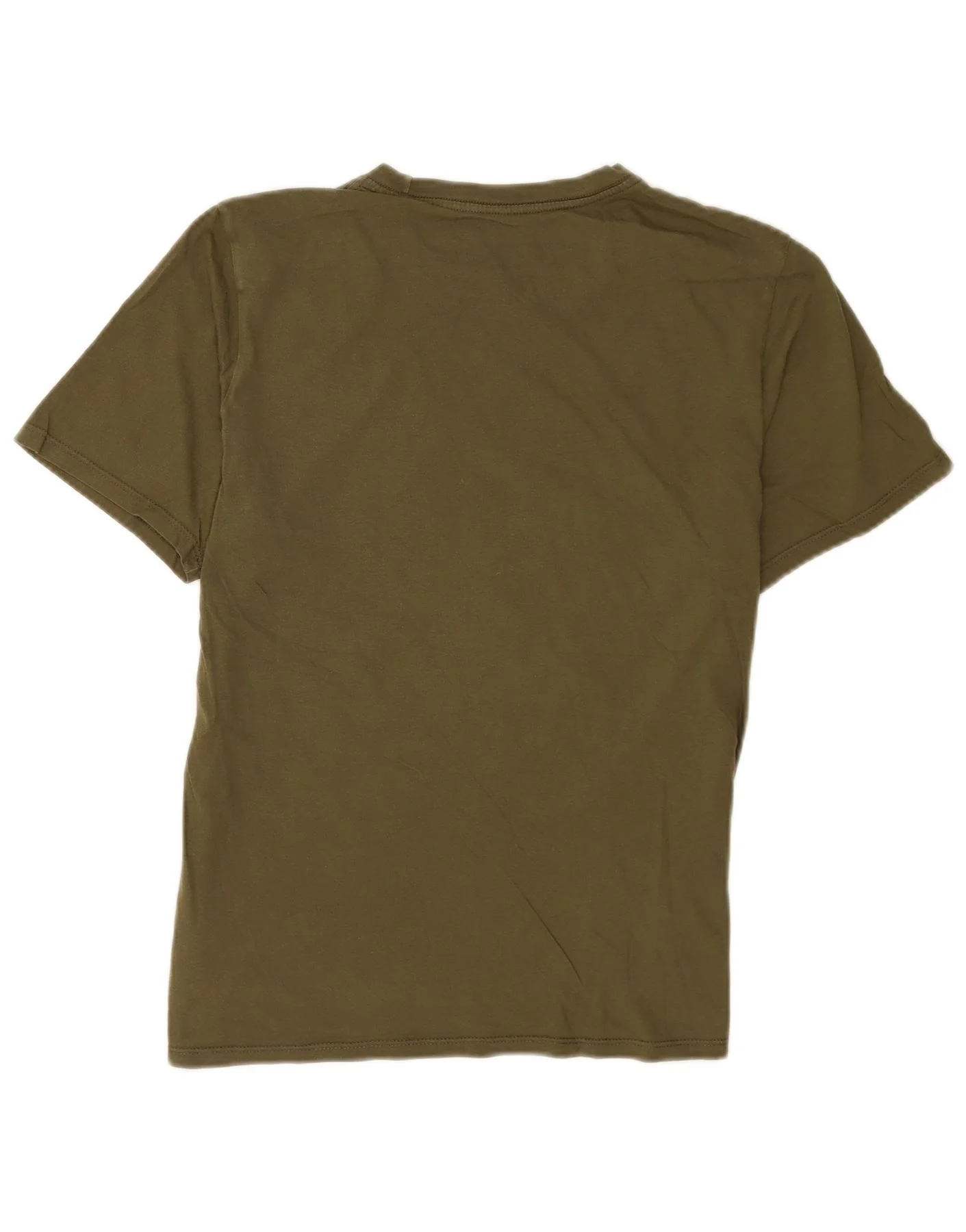 Nike Mens Athletic Cut T-Shirt Top Medium Khaki Cotton - Image 2