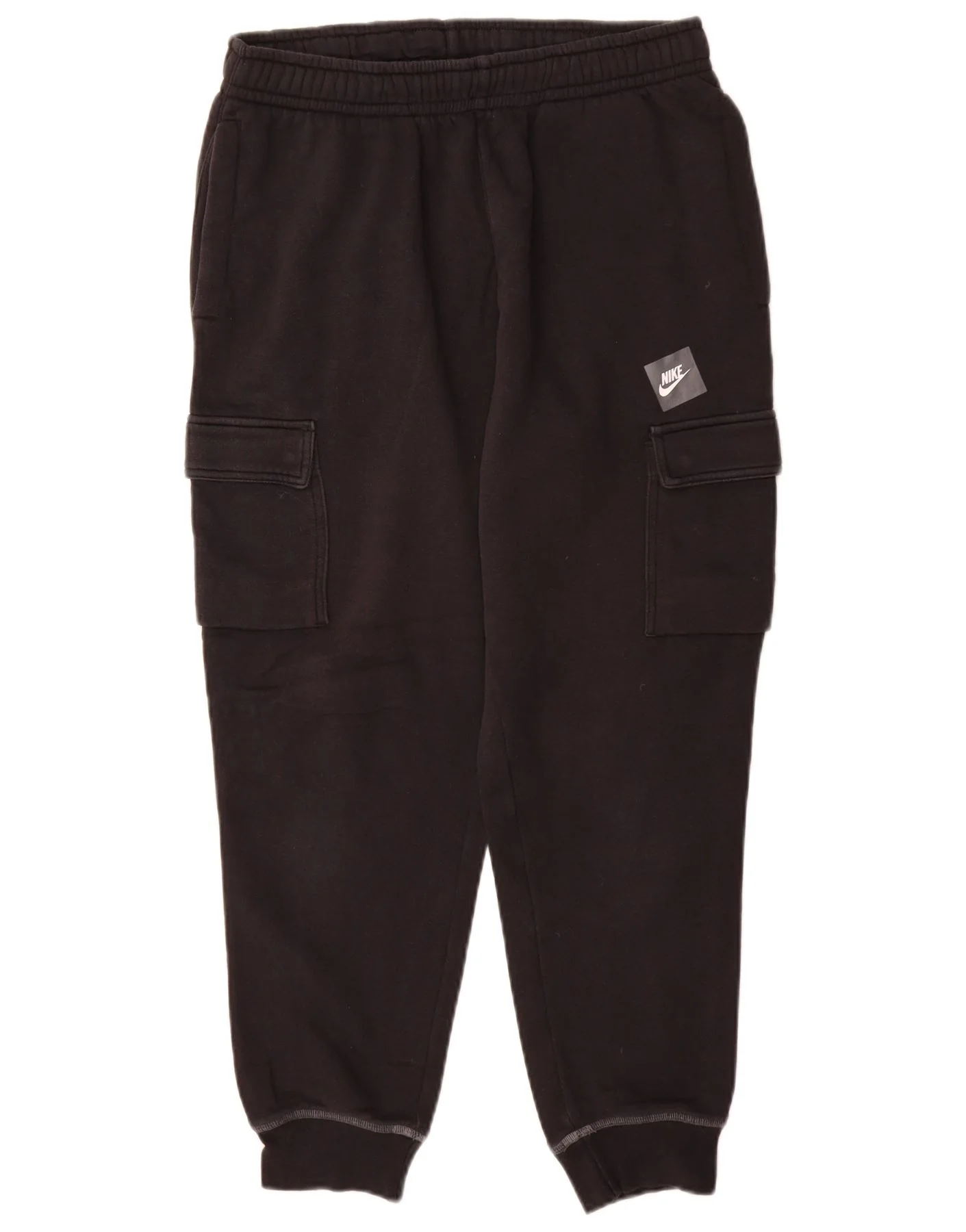 Nike Mens Cargo Graphic Tracksuit Trousers Joggers Medium Black Cotton