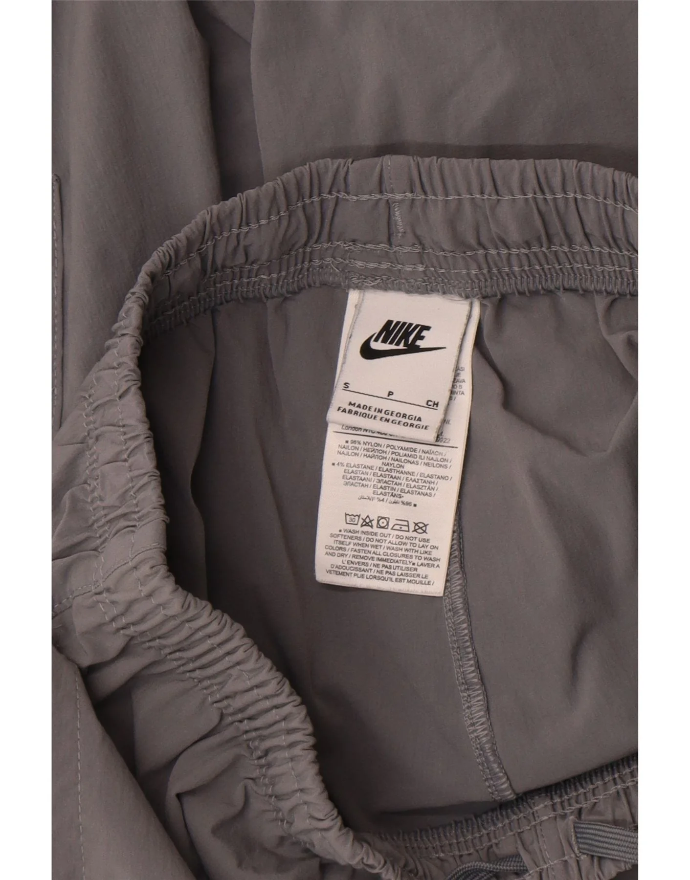 Nike Mens Cargo Tracksuit Trousers Joggers Small Grey Nylon - Image 3