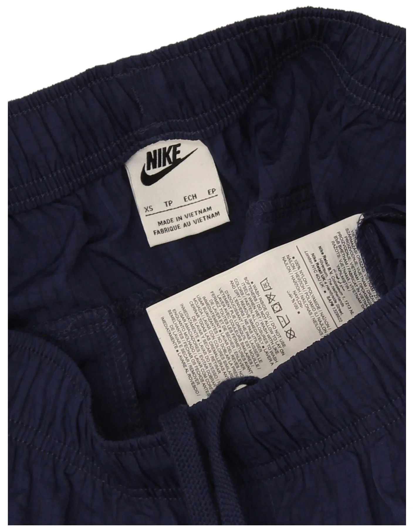 Nike Mens Cargo Tracksuit Trousers XS Navy Blue Nylon - Image 3