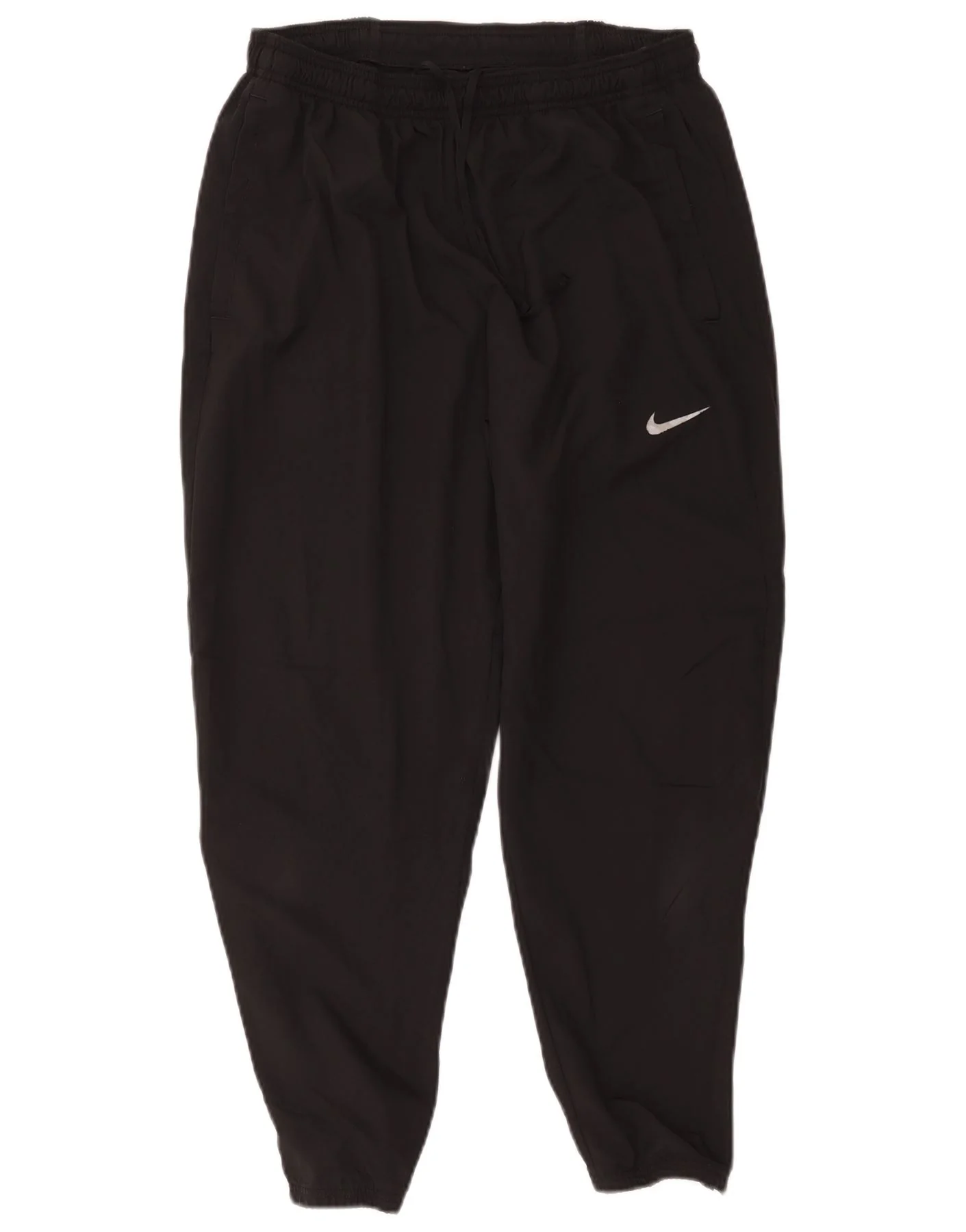 Nike Mens Dri Fit Crop Tracksuit Trousers Joggers Large Black Polyester