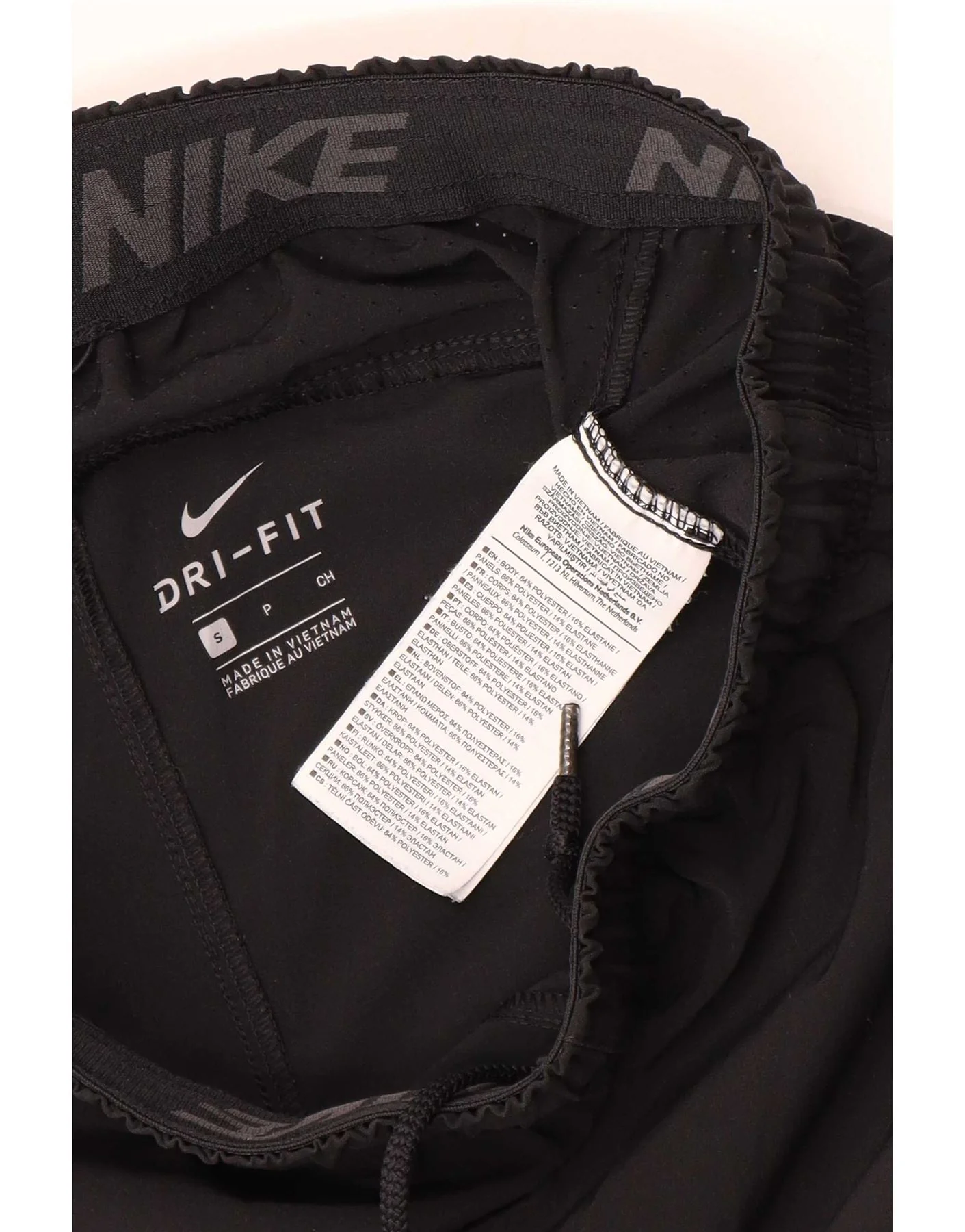 Nike Mens Dri Fit Graphic Sport Shorts Small Black Polyester - Image 3