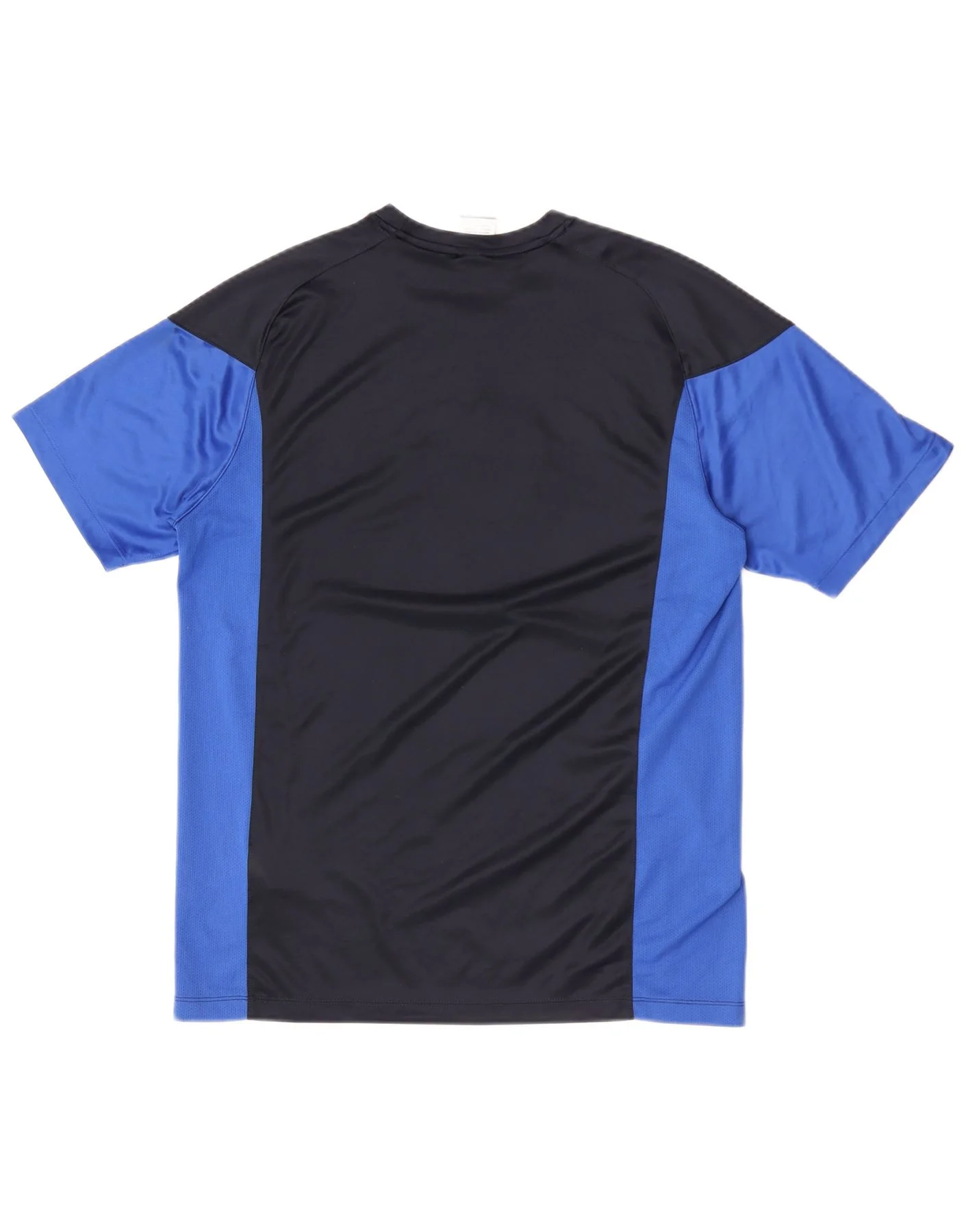 Nike Mens Dri Fit Graphic T-Shirt Top Large Navy Blue Colourblock Polyester - Image 2