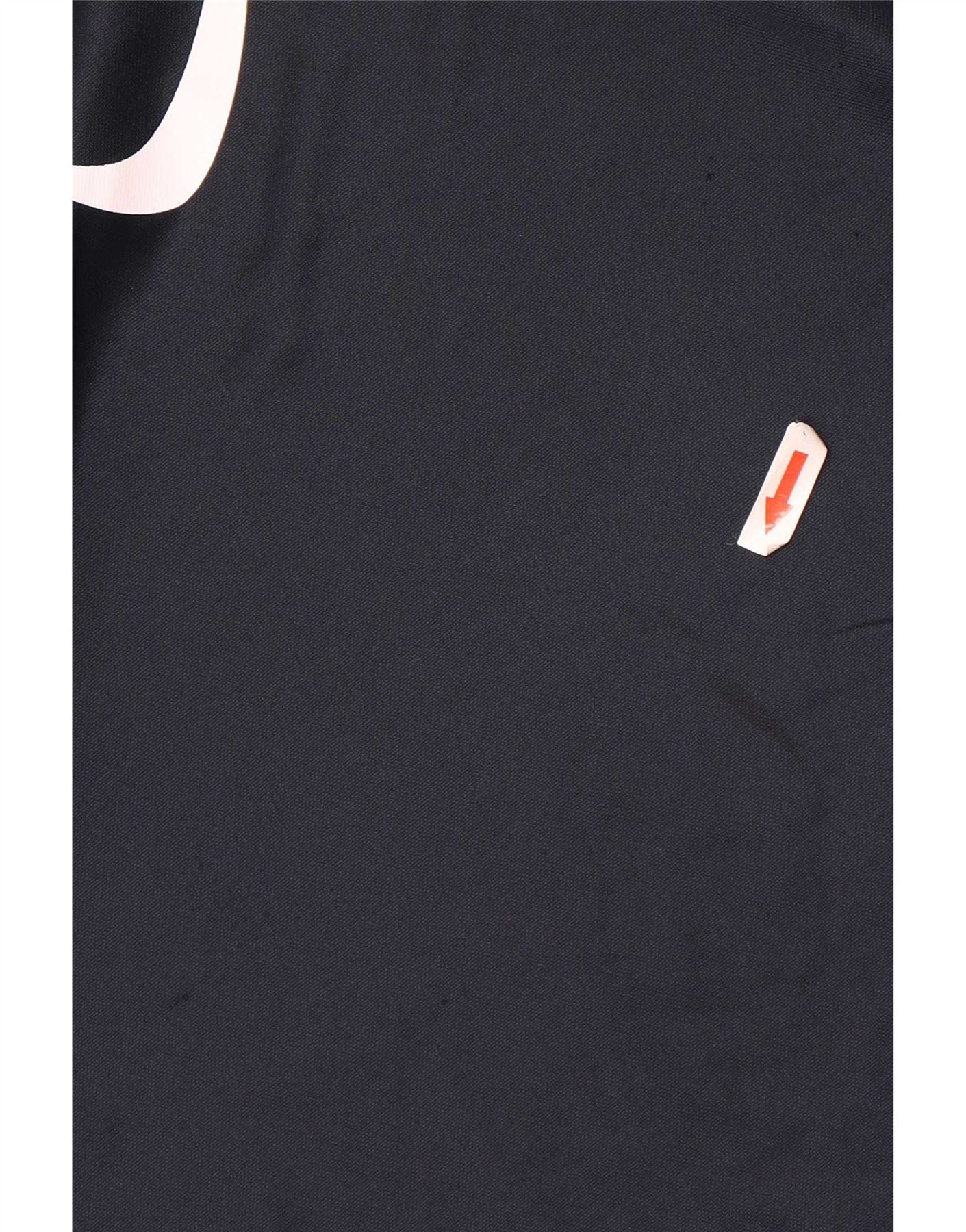 Nike Mens Dri Fit Graphic T-Shirt Top Large Navy Blue Colourblock Polyester - Image 3