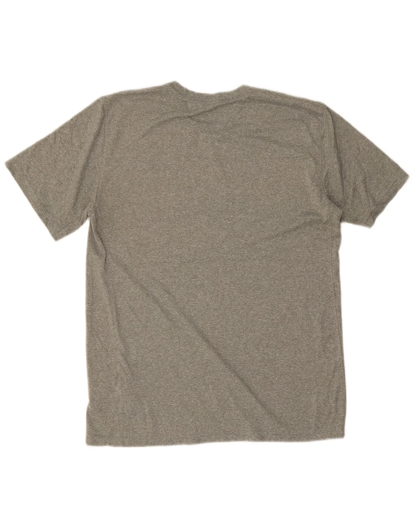 Nike Mens Dri Fit Graphic T-Shirt Top Medium Grey Flecked Polyester - Image 2