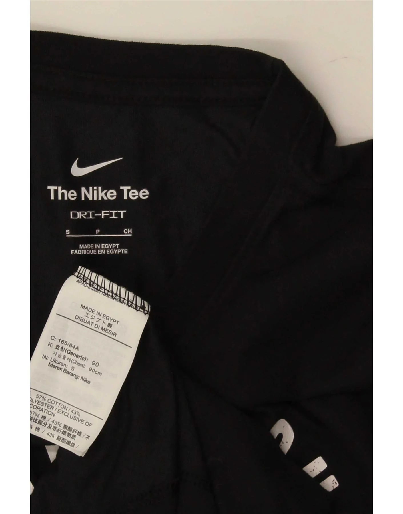 Nike Mens Dri Fit Graphic T-Shirt Top Small Black Cotton - Image 3