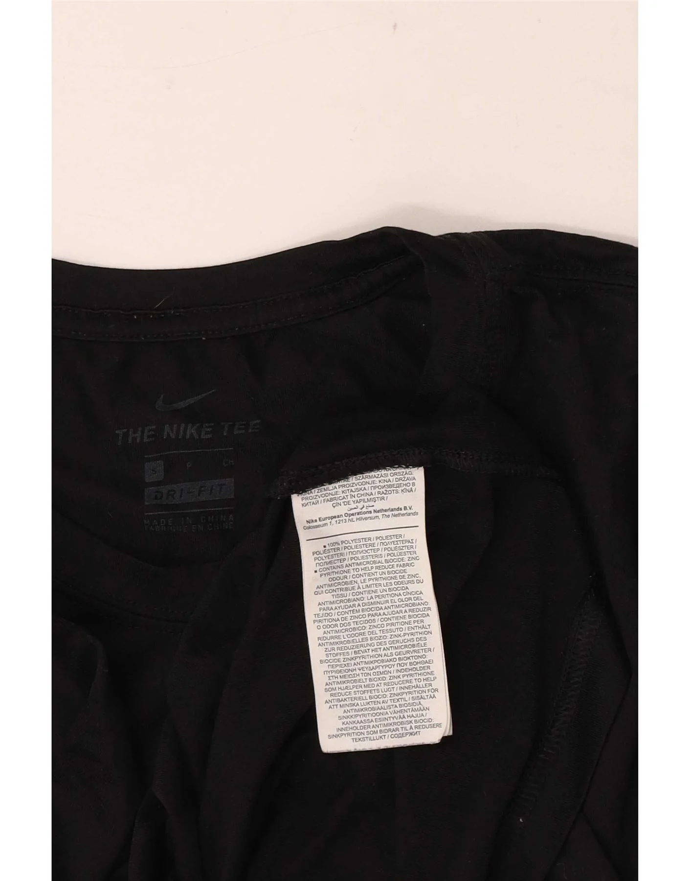 Nike Mens Dri Fit Graphic T-Shirt Top Small Black Polyester - Image 3
