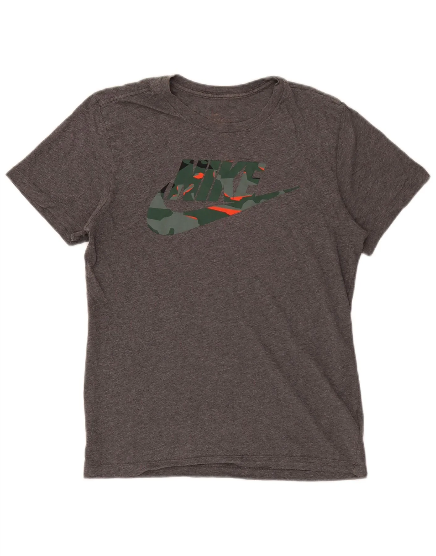 Nike Mens Dri Fit Graphic T-Shirt Top Small Grey Cotton
