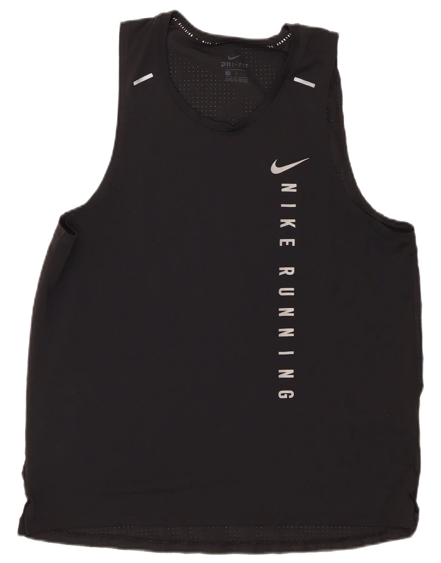 Nike Mens Dri Fit Graphic Vest Top Large Black Polyester