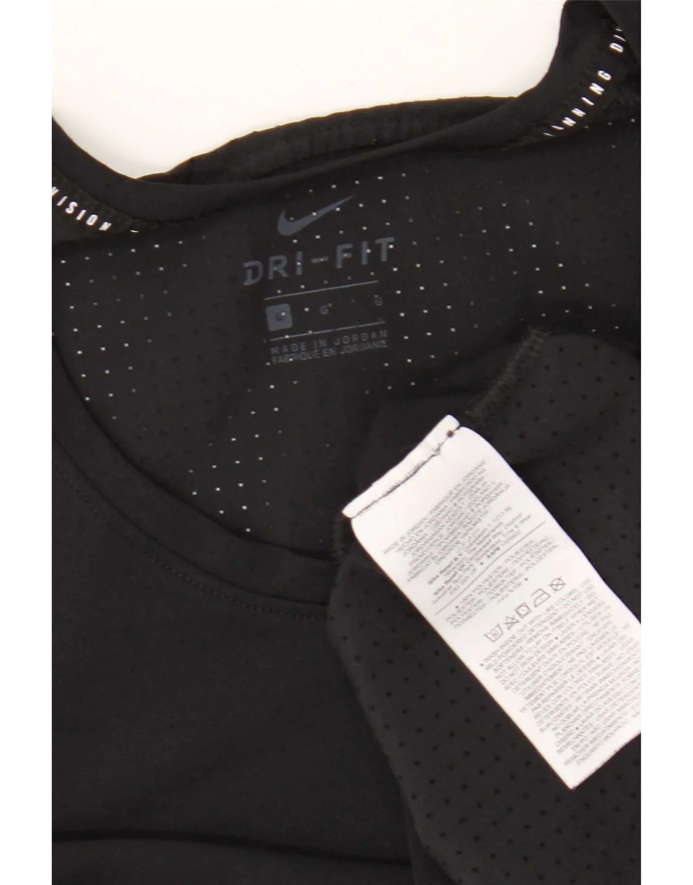 Nike Mens Dri Fit Graphic Vest Top Large Black Polyester - Image 3
