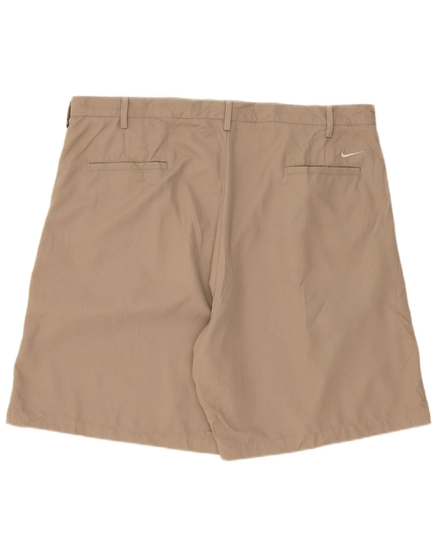 Nike Mens Dri Fit Pegged Chino Shorts W42 2XL Beige Polyester - Image 2