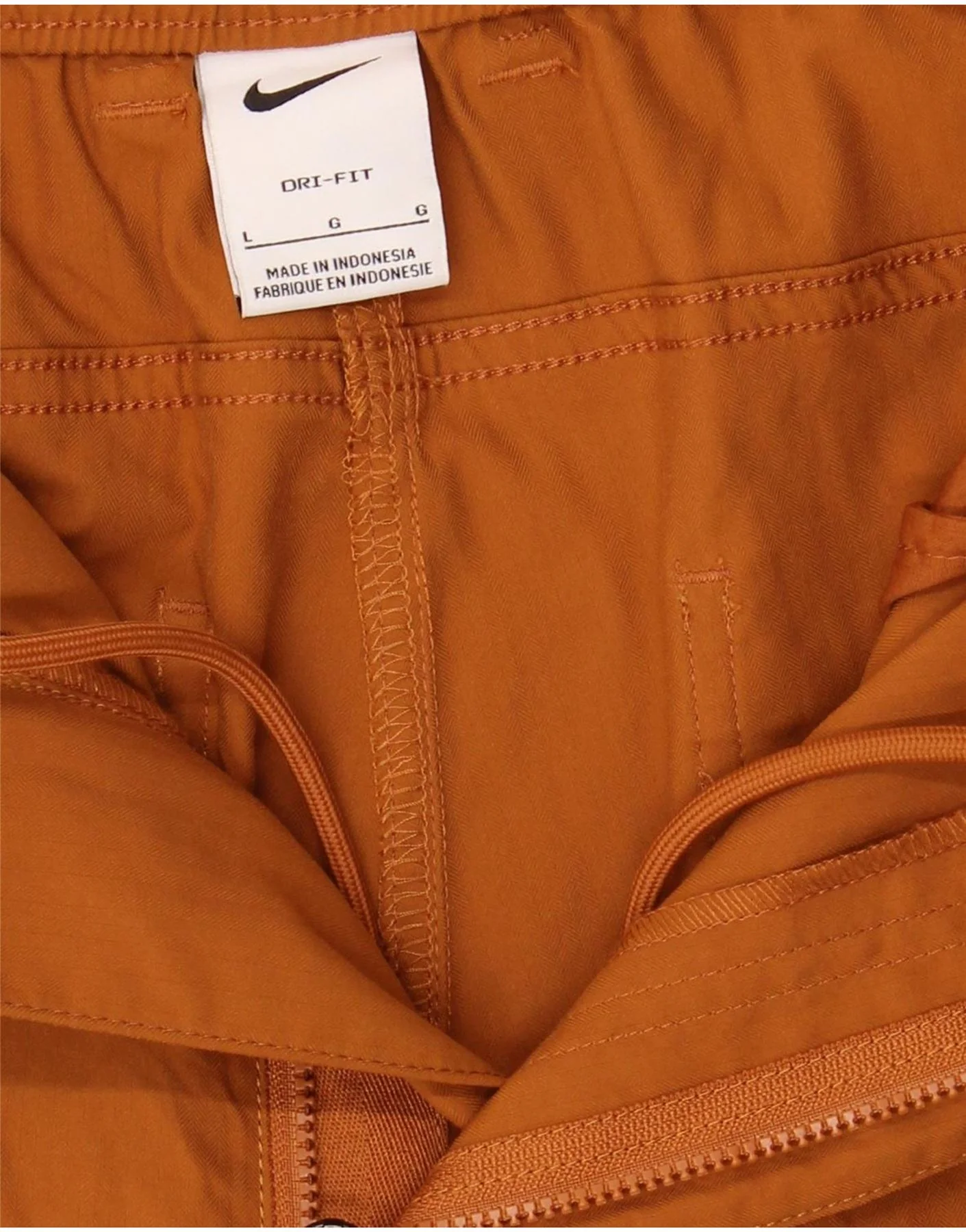 Nike Mens Dri Fit Slim Cargo Trousers Large W36 L29 Brown Polyamide - Image 4