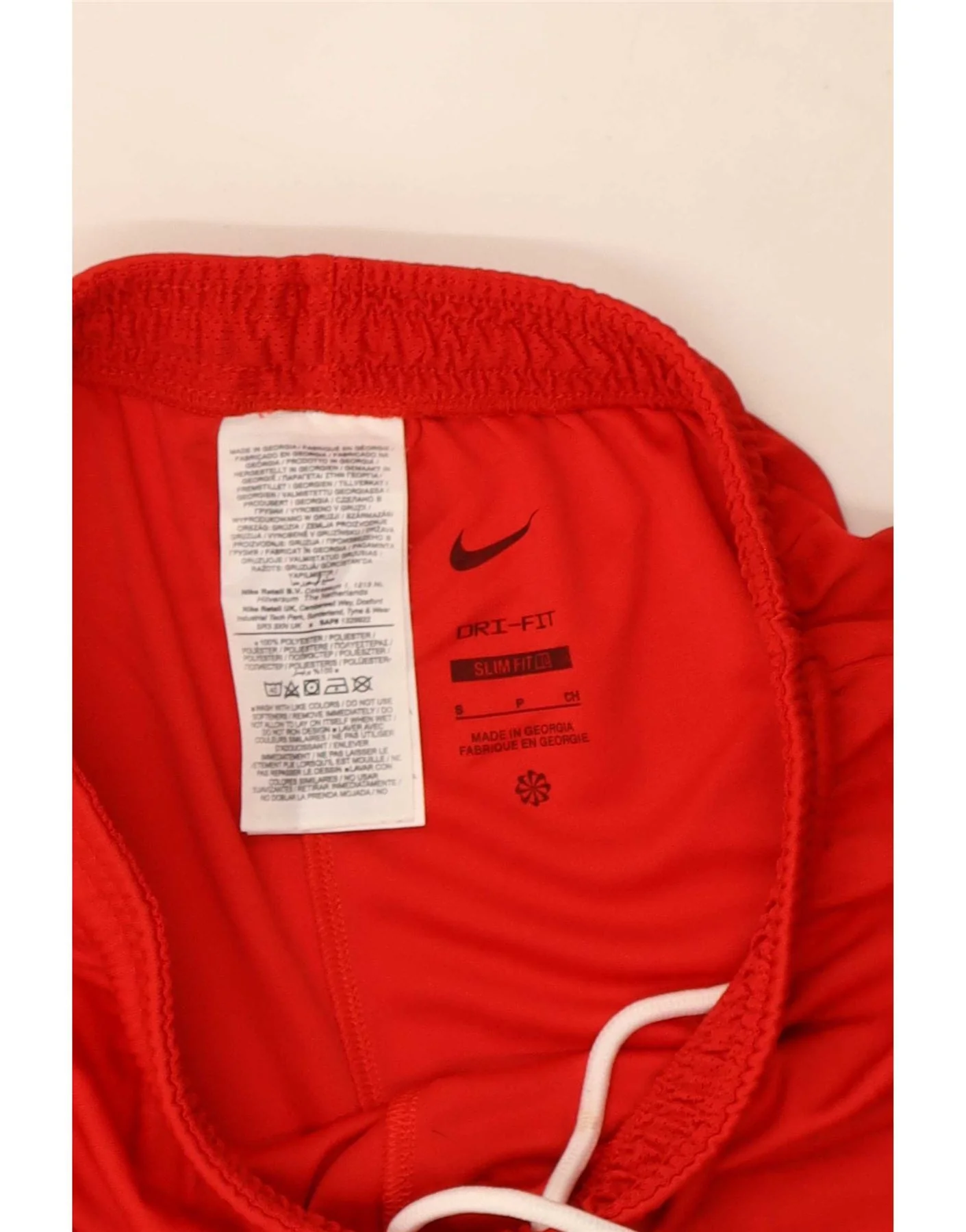 Nike Mens Dri Fit Slim Sport Shorts Small Red Polyester - Image 3