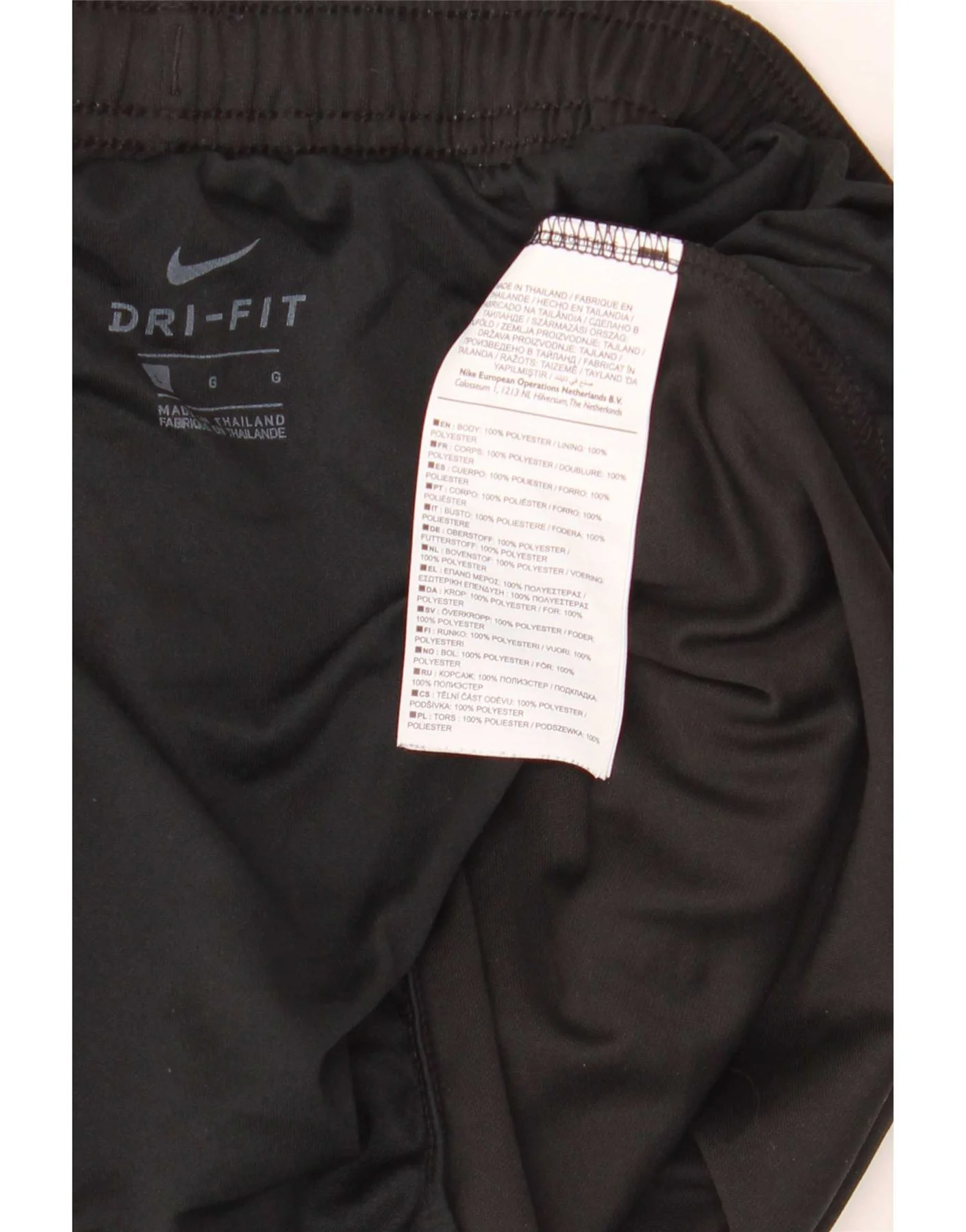 Nike Mens Dri Fit Sport Shorts Large Black Polyester - Image 3