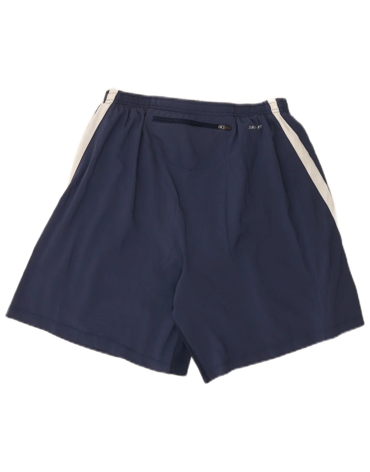 Nike Mens Dri Fit Sport Shorts Large Navy Blue Colourblock Polyester - Image 2