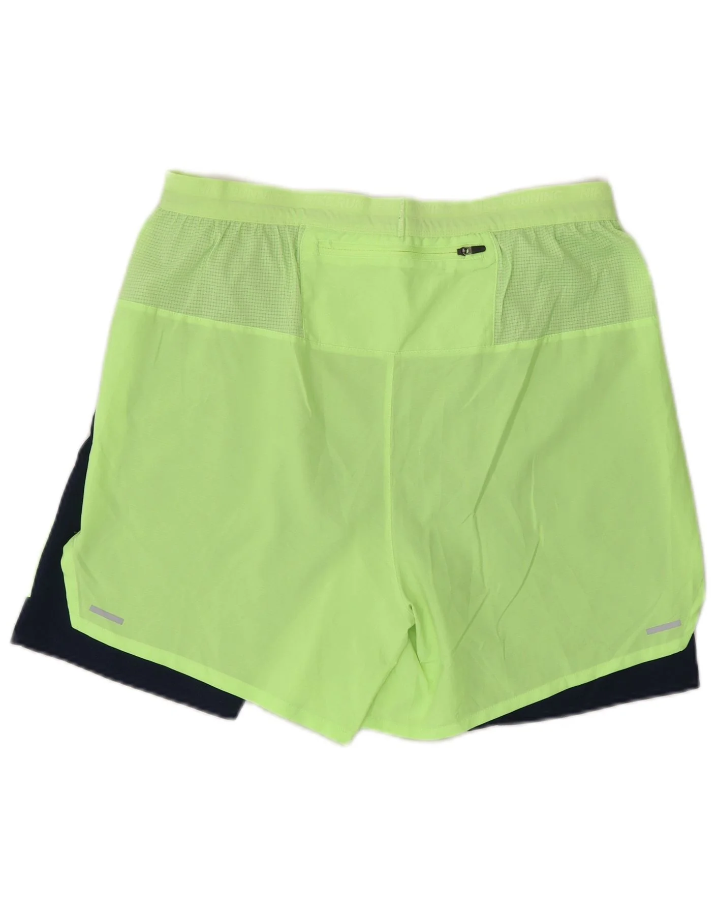 Nike Mens Dri Fit Sport Shorts Large Yellow Colourblock Polyester Sports - Image 2