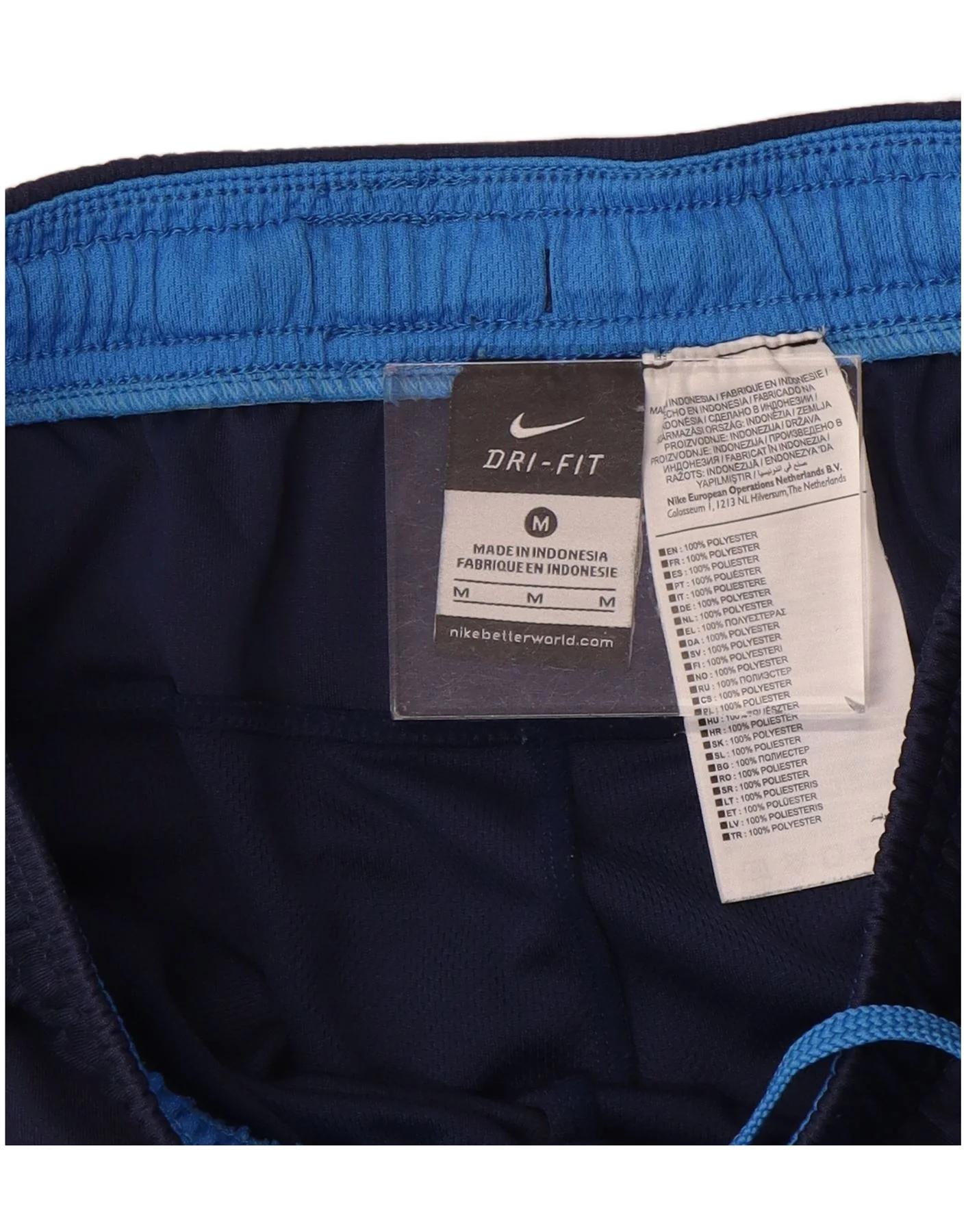 Nike Mens Dri Fit Sport Shorts Medium Navy Blue Polyester - Image 3